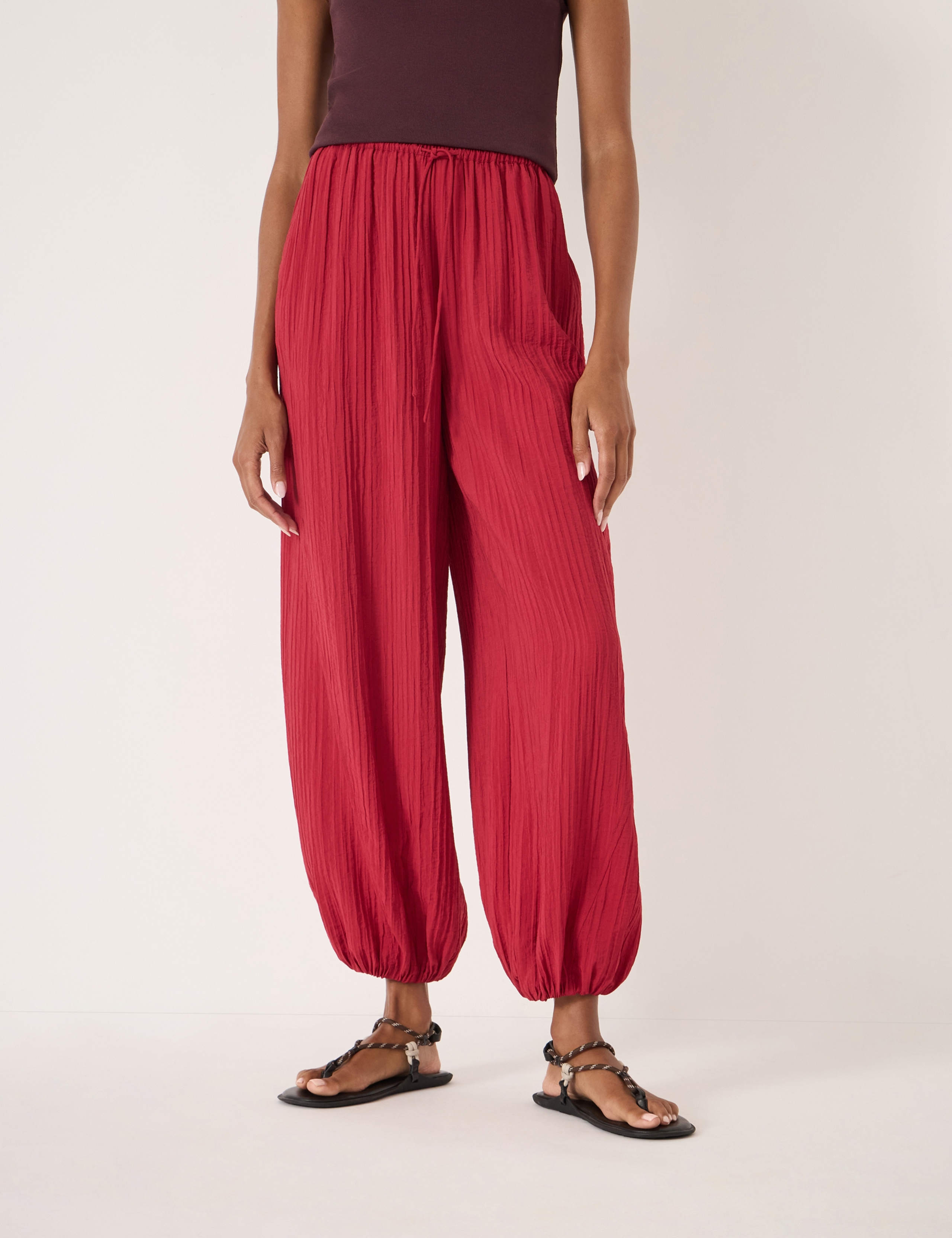 Crinkle Textured Balloon Trousers 1 of 5