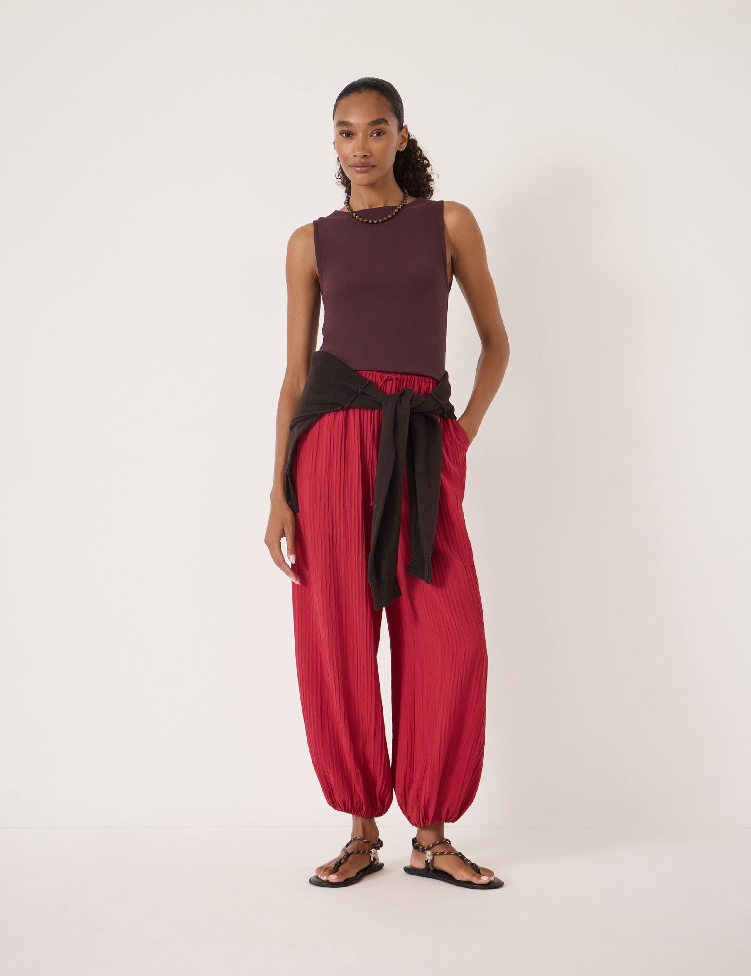 Crinkle Textured Balloon Trousers 4 of 5