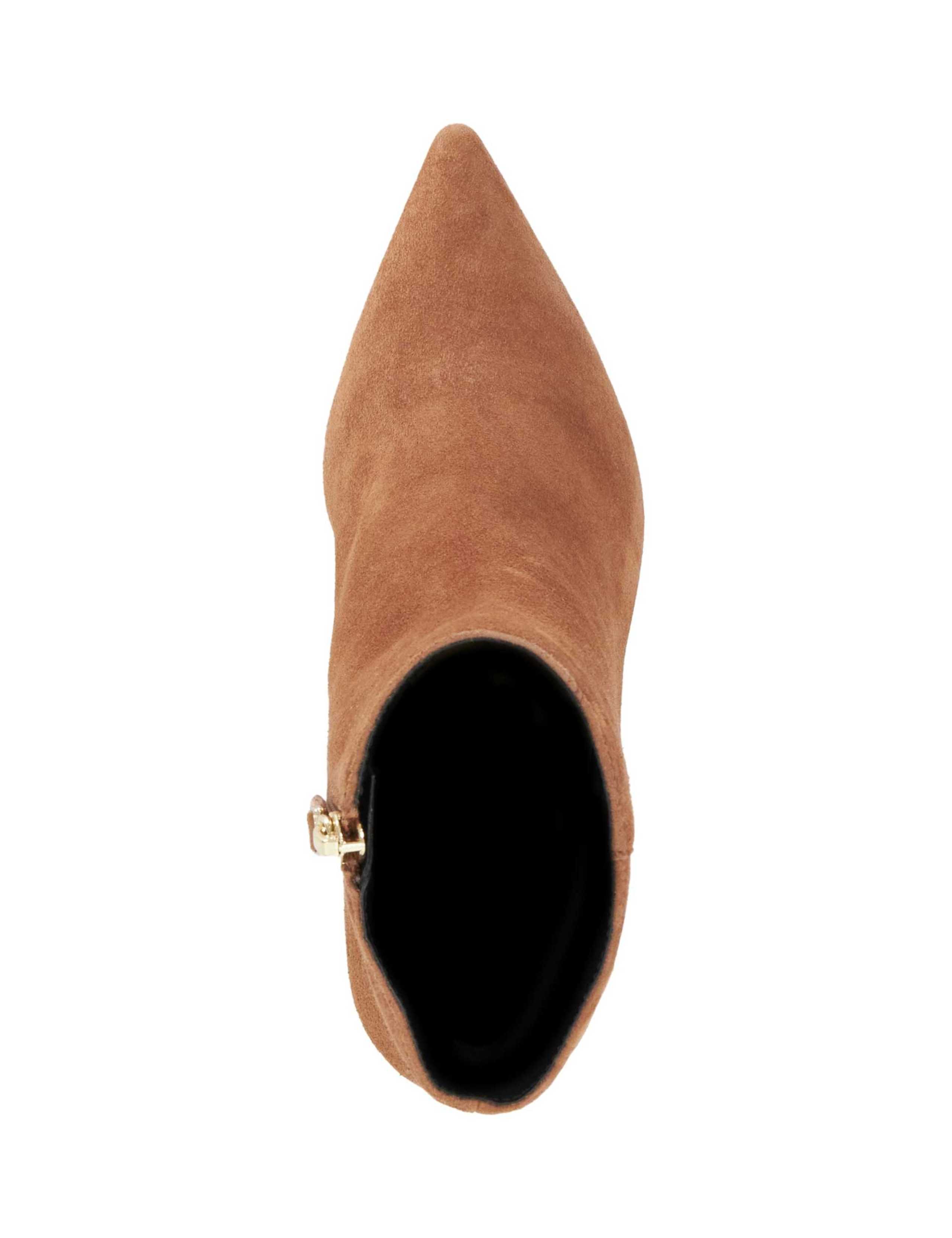 Suede Stiletto Heel Pointed Toe Ankle Boots 6 of 6