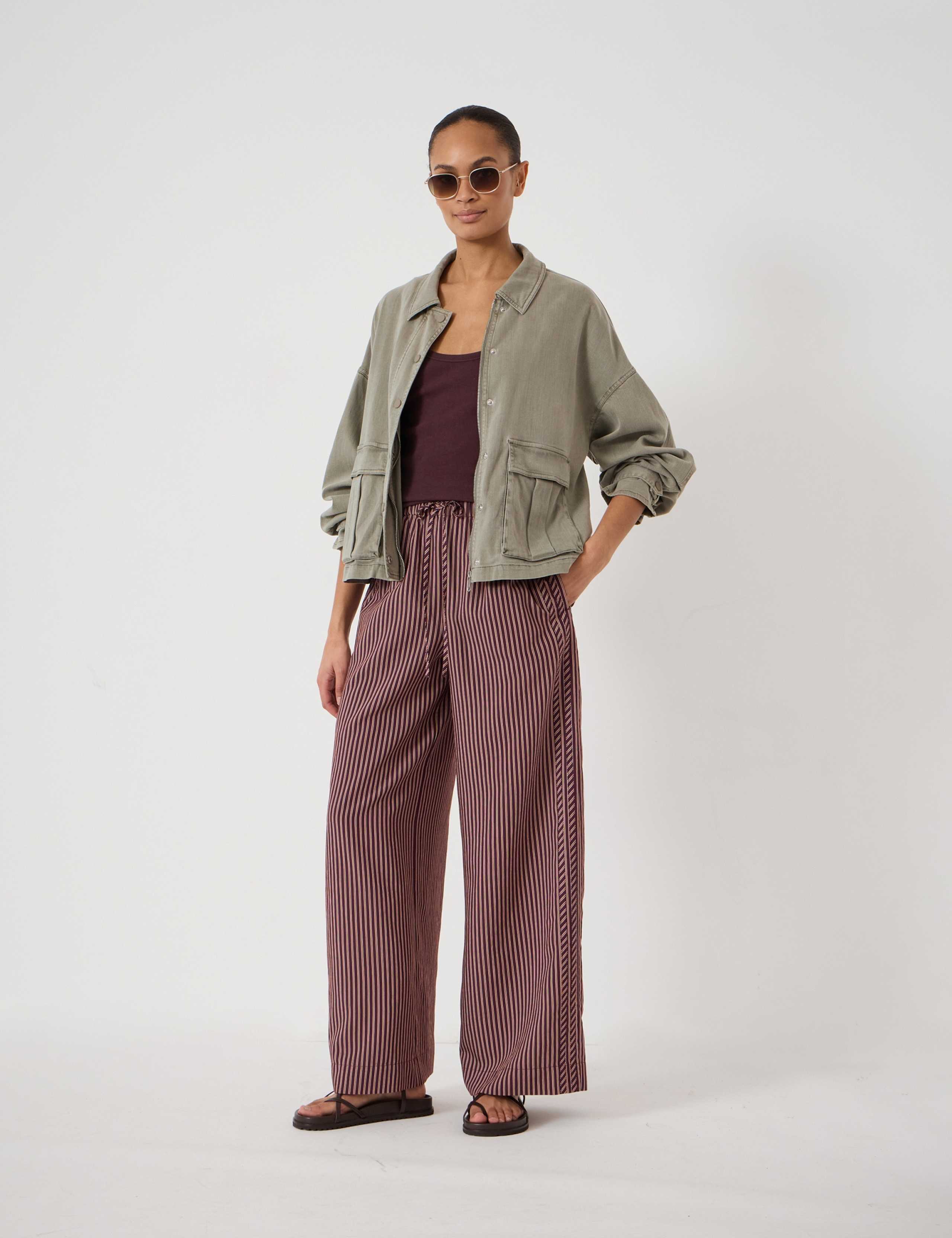 Striped Wide Leg Trousers 4 of 5
