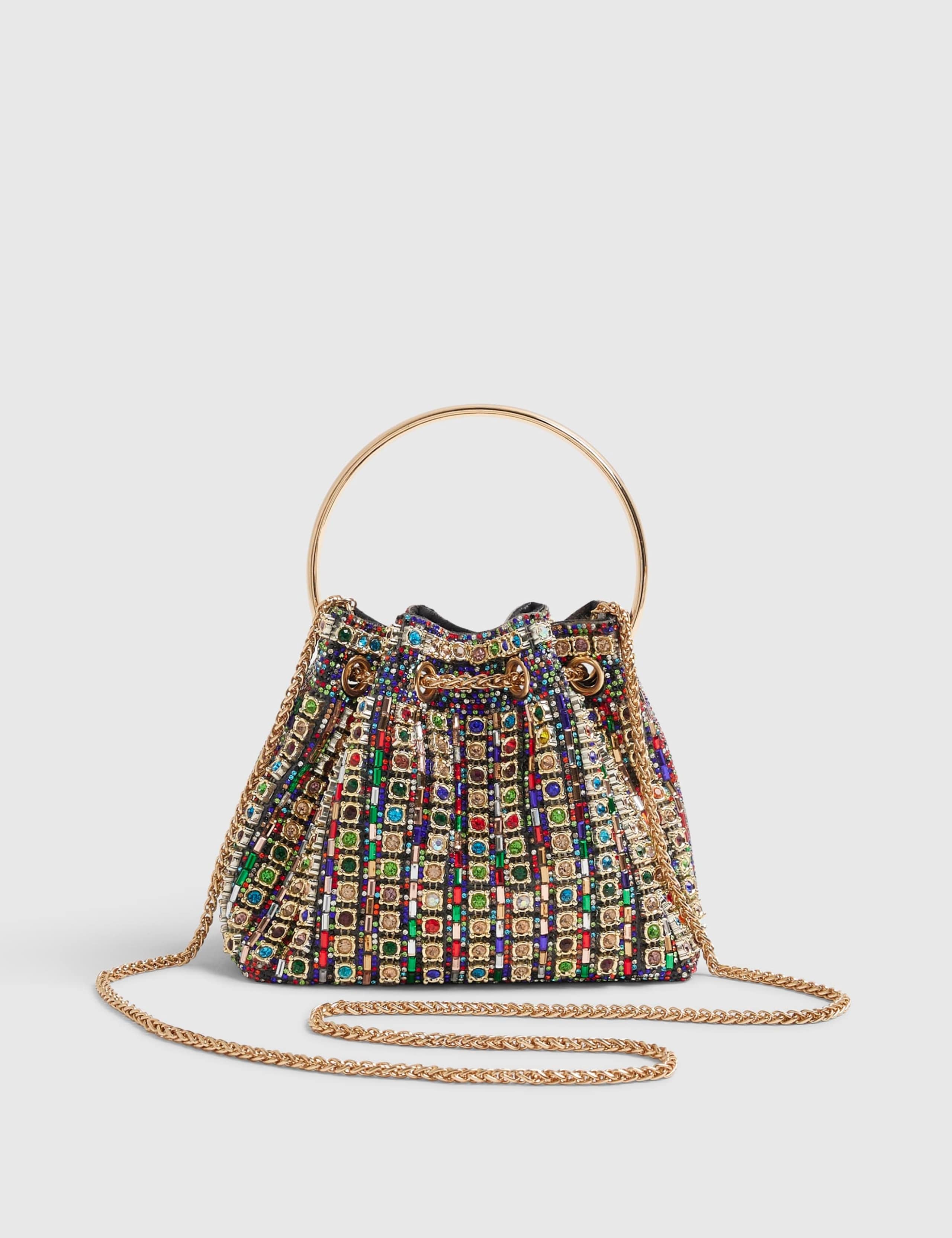 Drawstring Embellished Bucket Bag 4 of 5