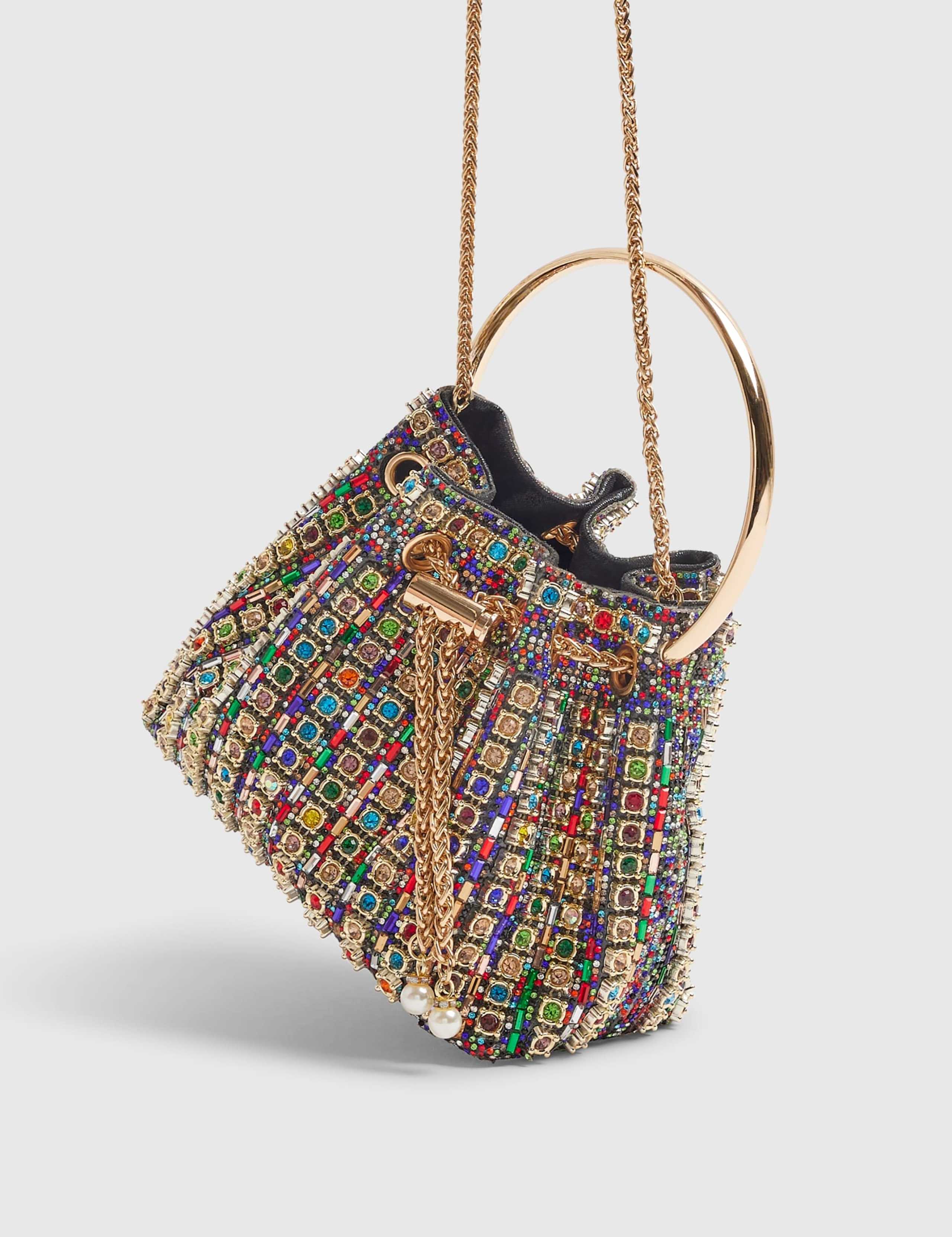 Drawstring Embellished Bucket Bag 5 of 5