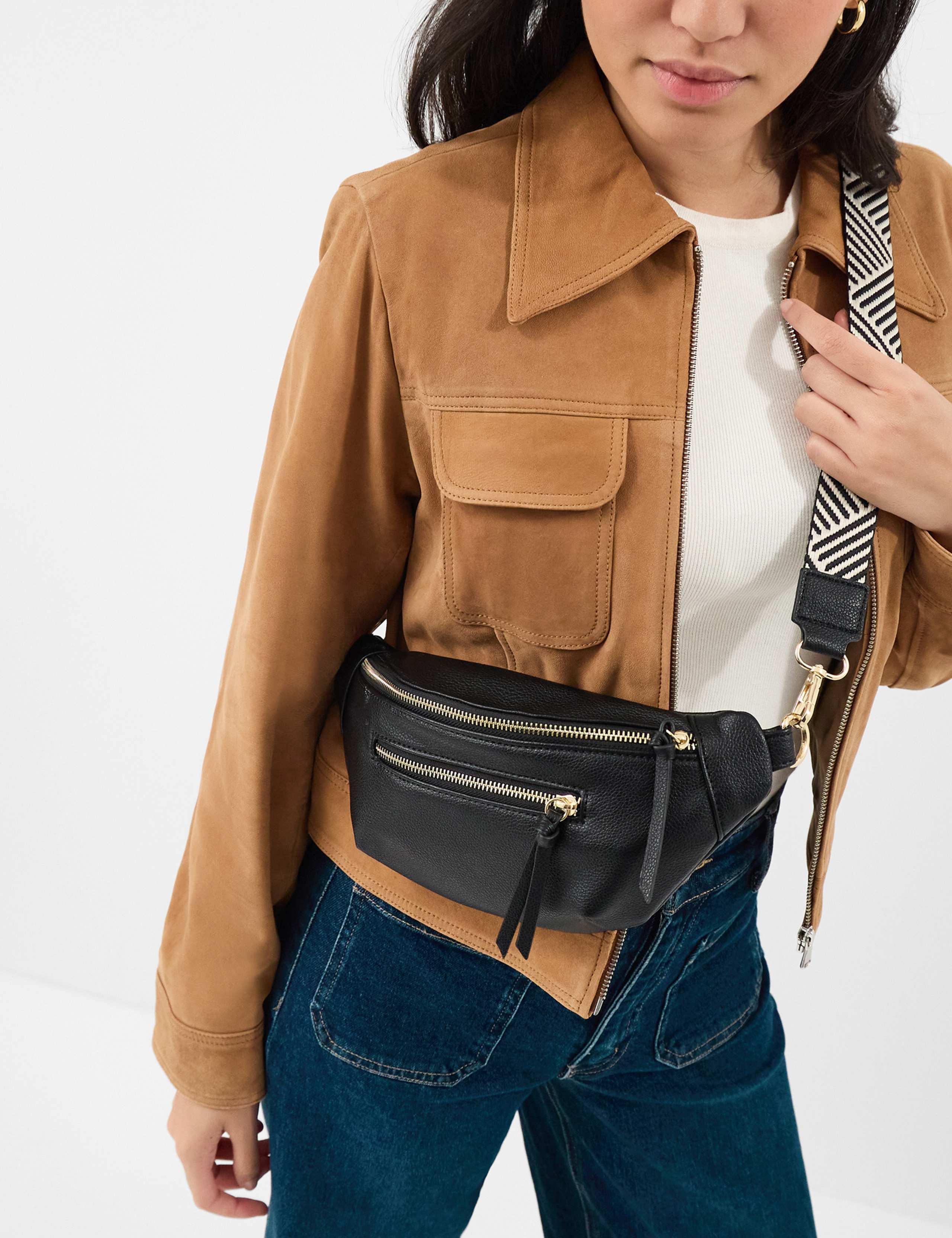 Faux Leather Sling Cross Body Bag 3 of 5