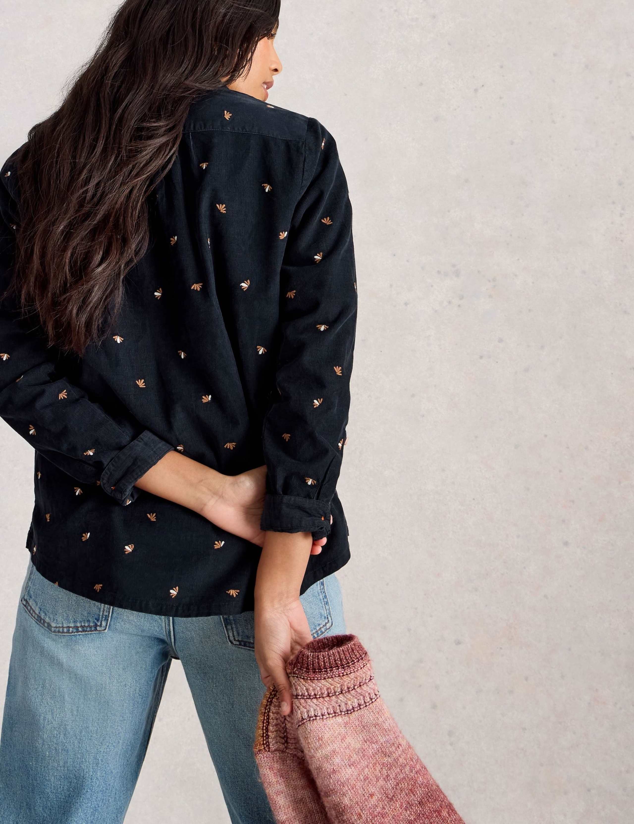 Cord Embroidered Collared Shirt 3 of 6