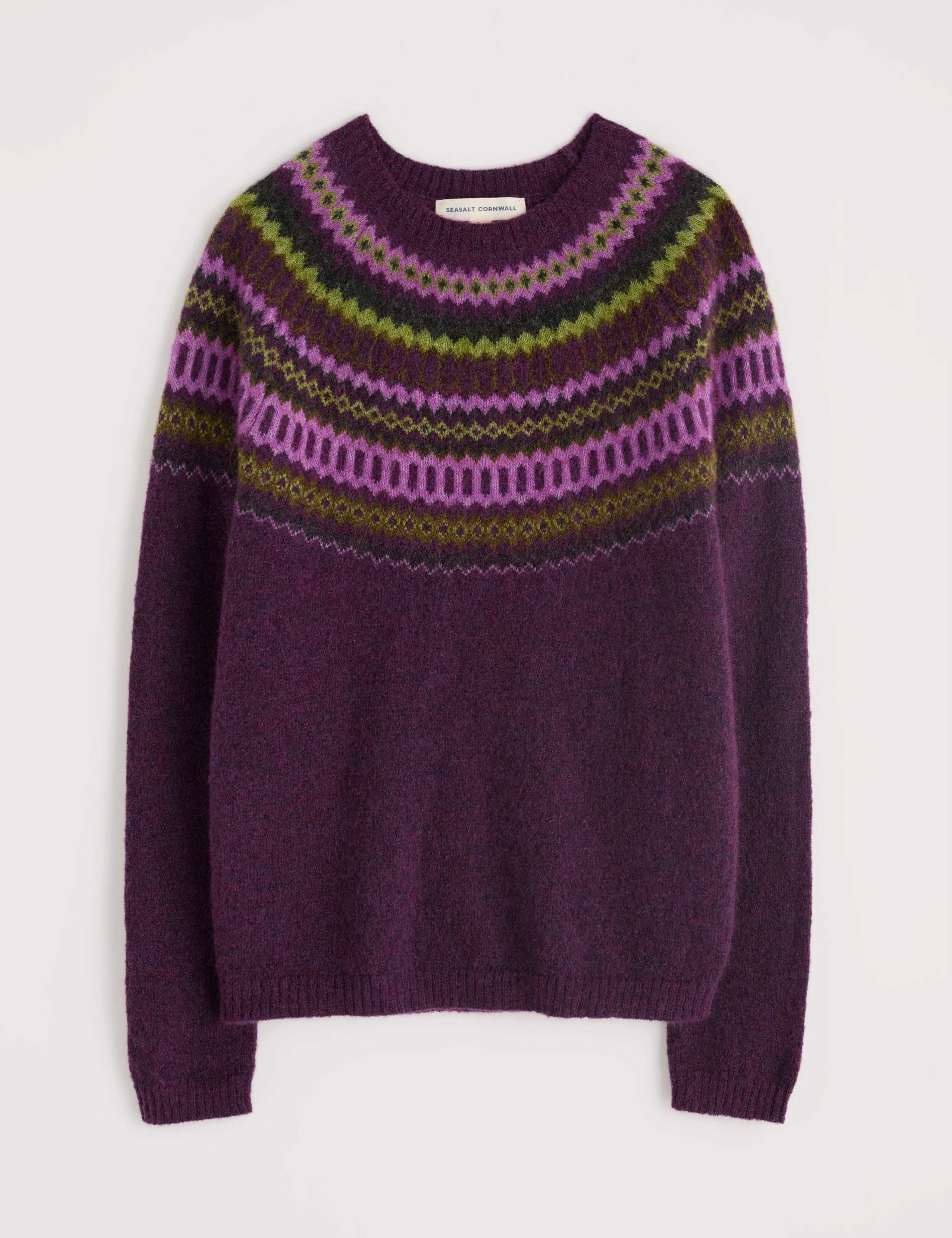 Wool & Mohair Blend Fair Isle Crew Neck Jumper 2 of 5