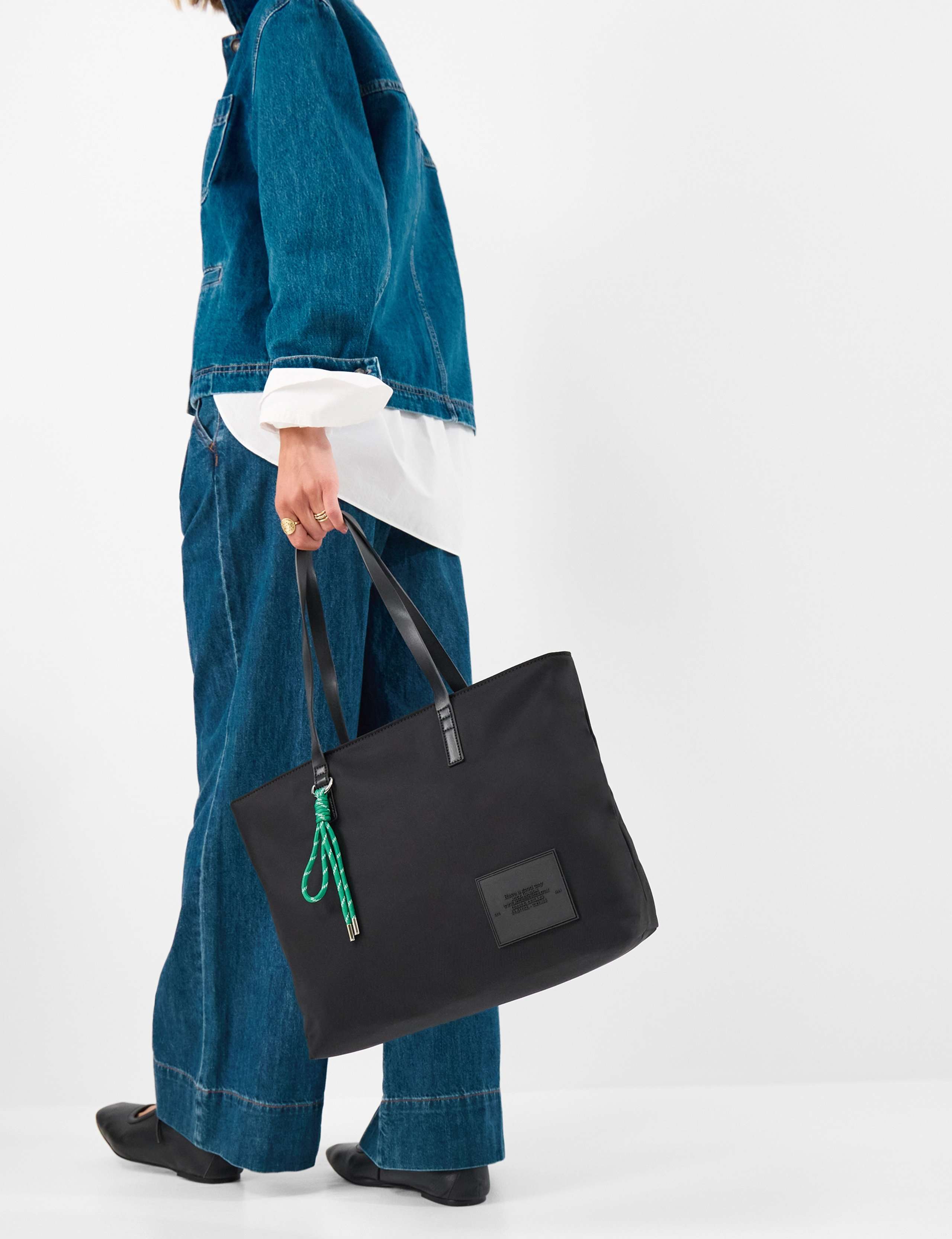 Nylon Zip Detail Tote Bag 3 of 6