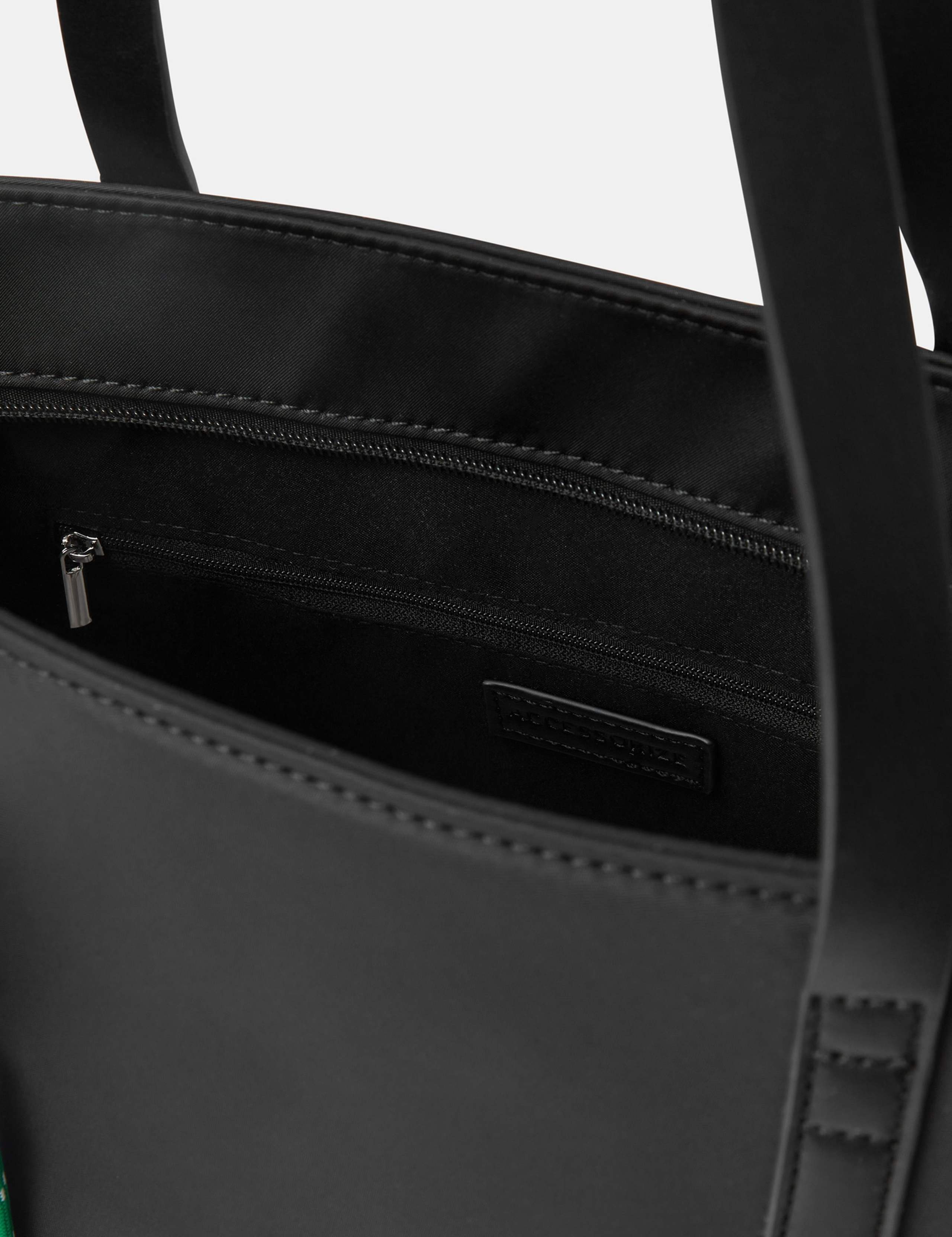 Nylon Zip Detail Tote Bag 5 of 6
