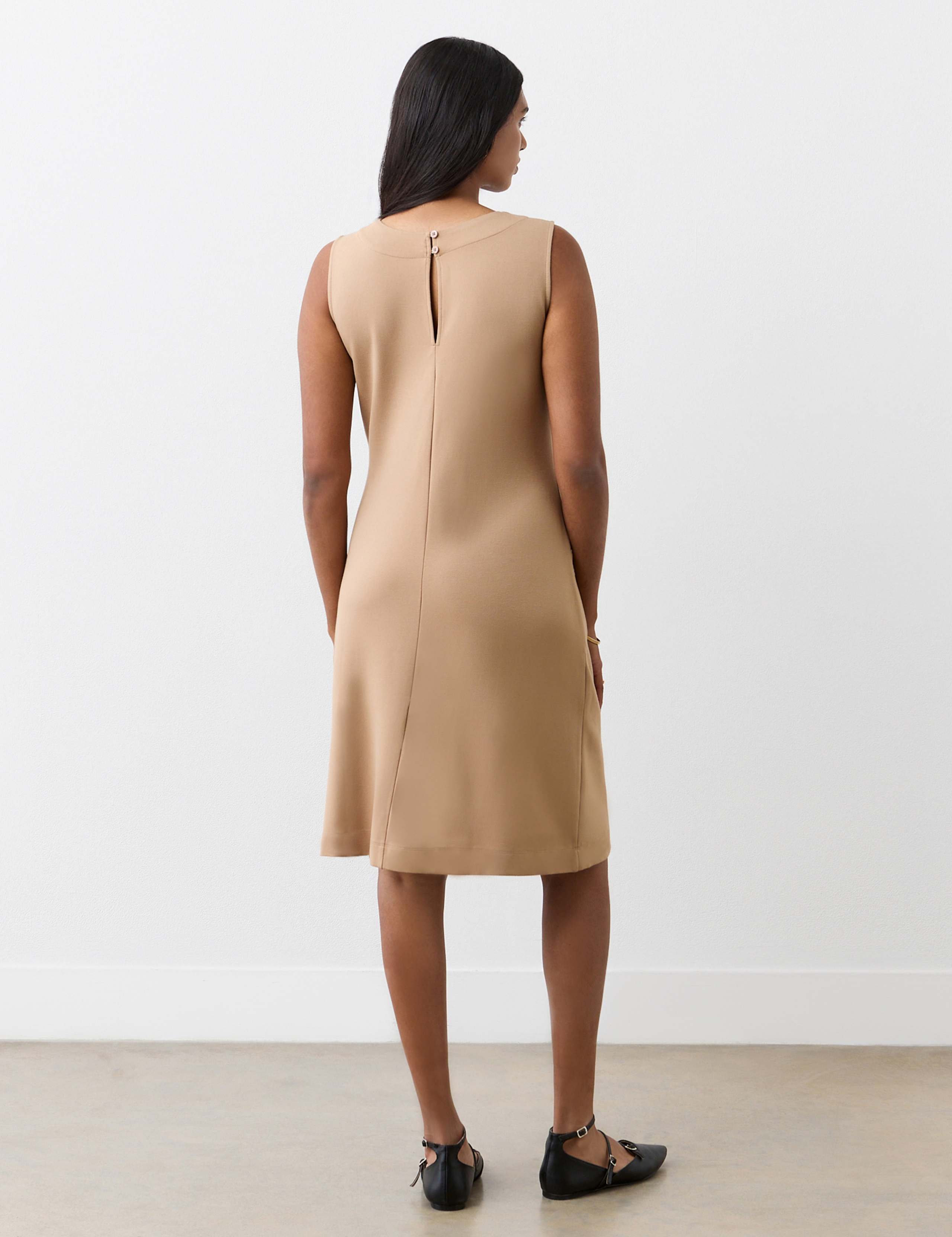 Ponte Jersey Knee Length Shift Dress 3 of 4