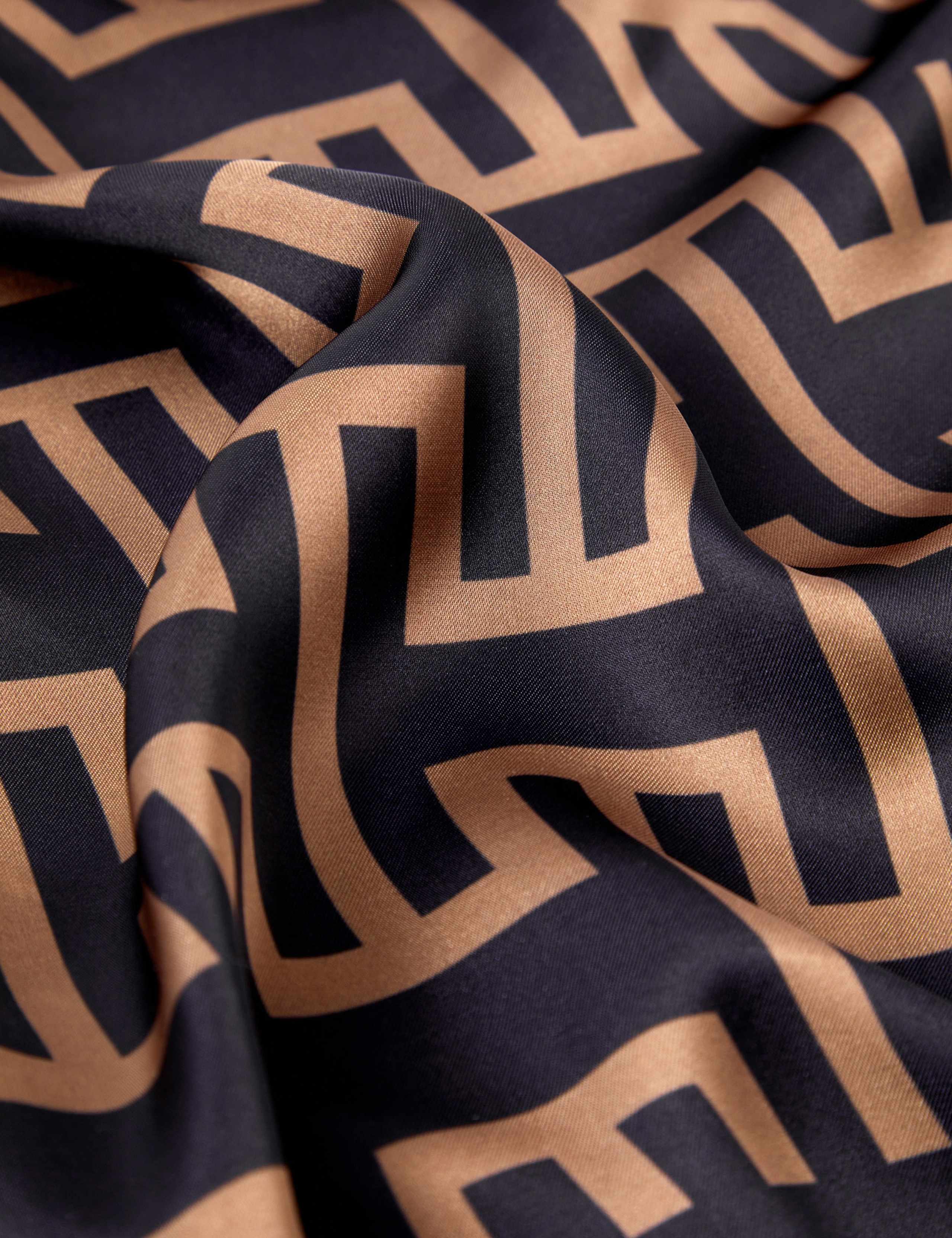 Satin Geometric Print Square Scarf 2 of 4