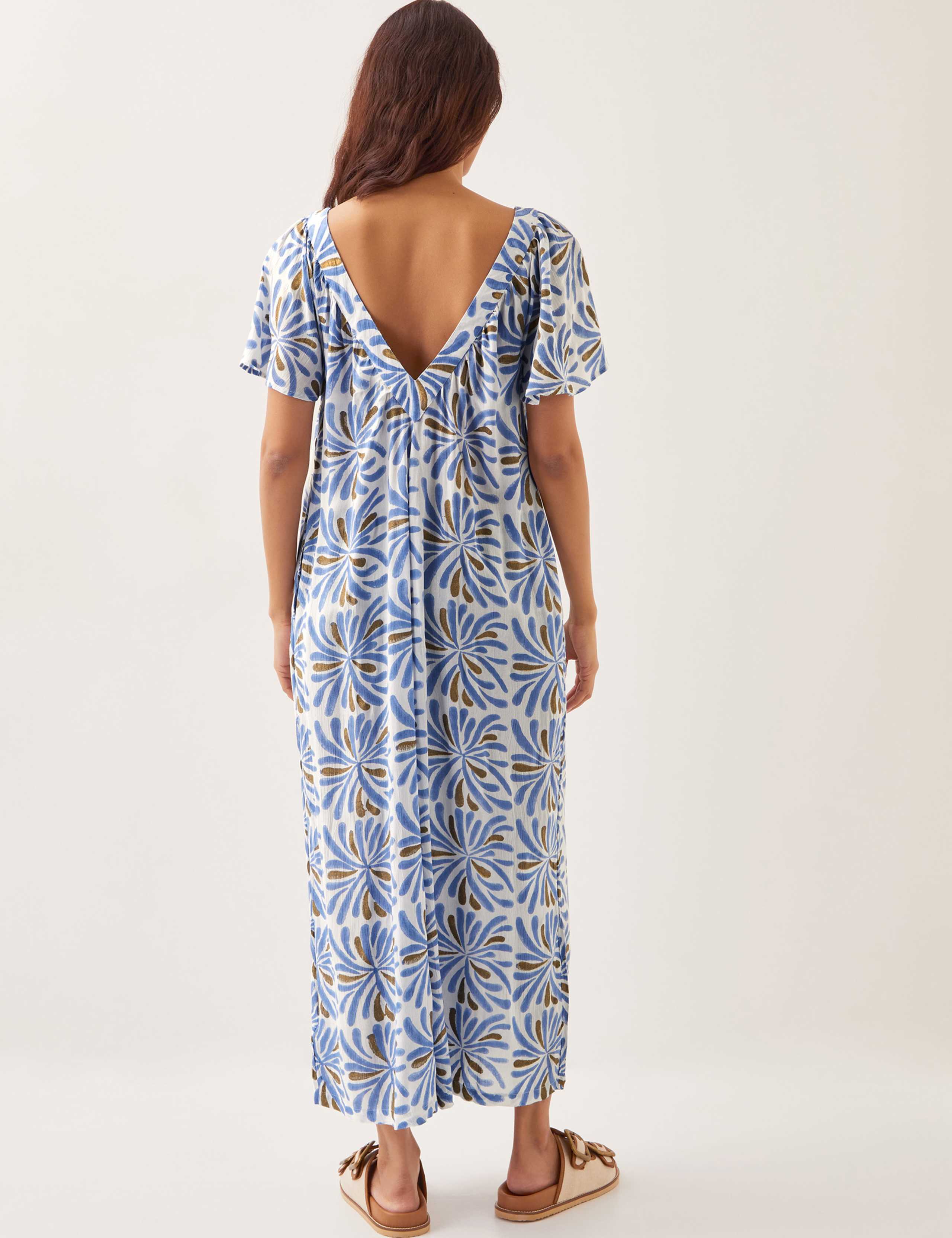 Printed V-Neck Wide Leg Jumpsuit 4 of 4