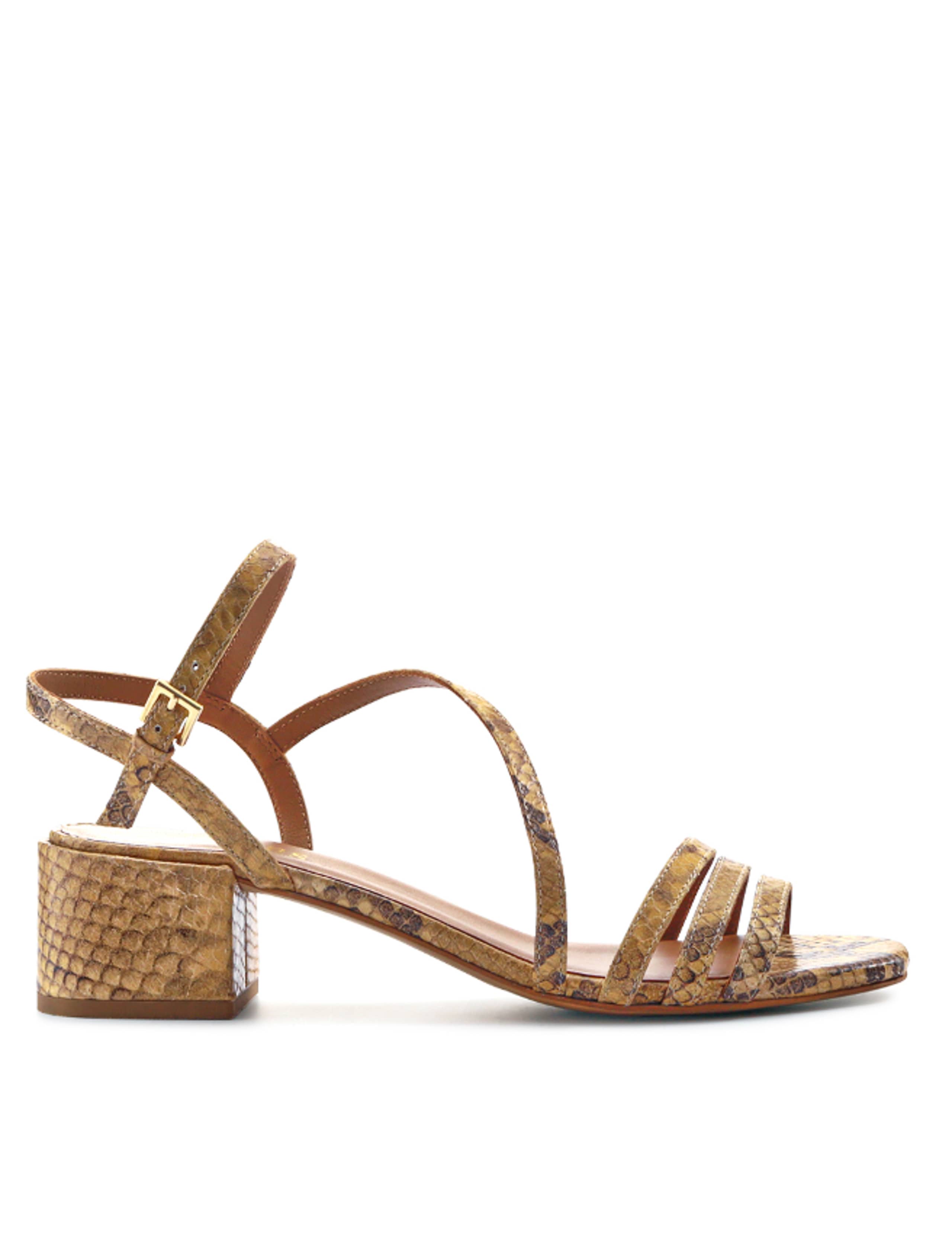 Leather Ankle Strap Block Heel Sandals 2 of 6