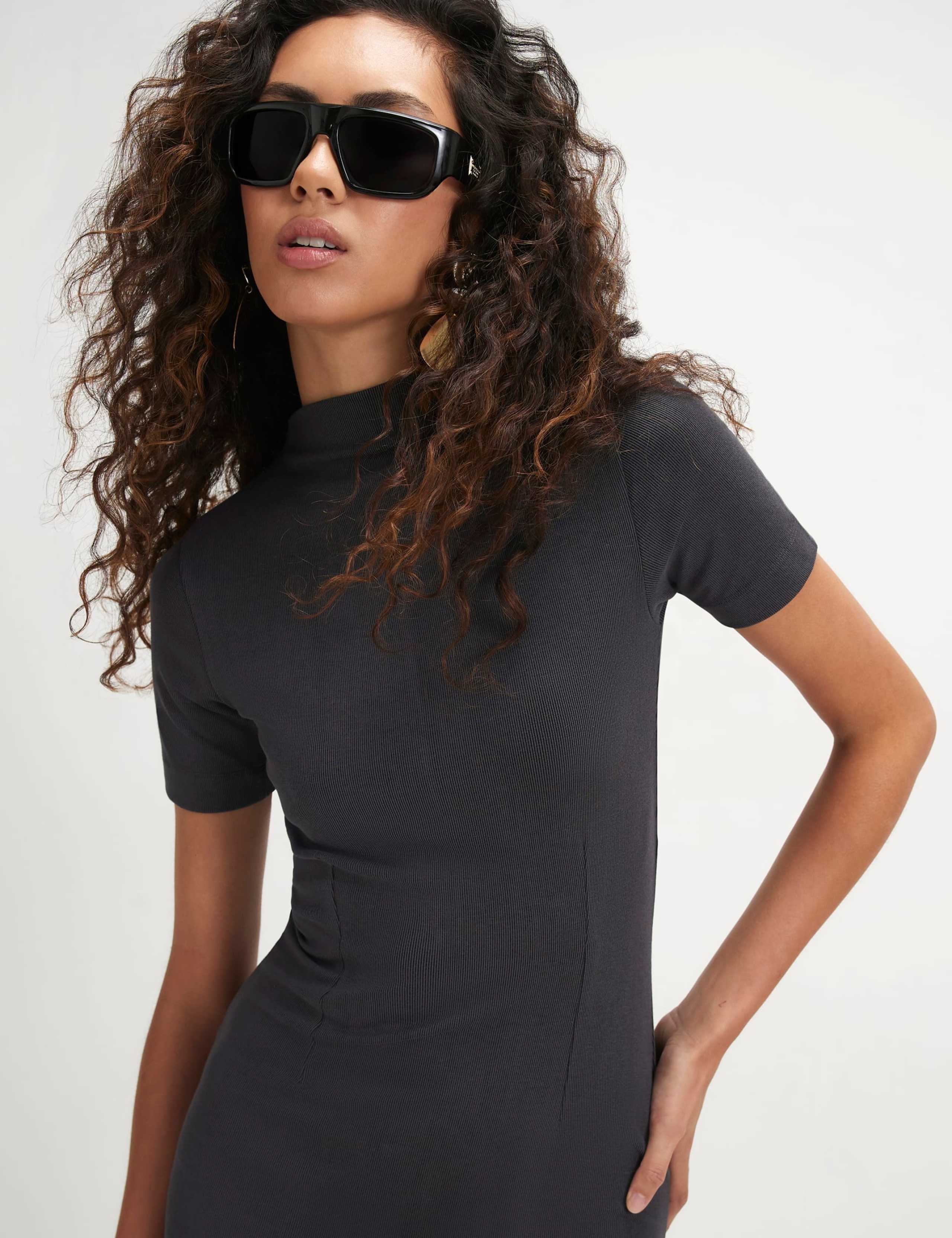High Neck Midi Bodycon Dress 4 of 5