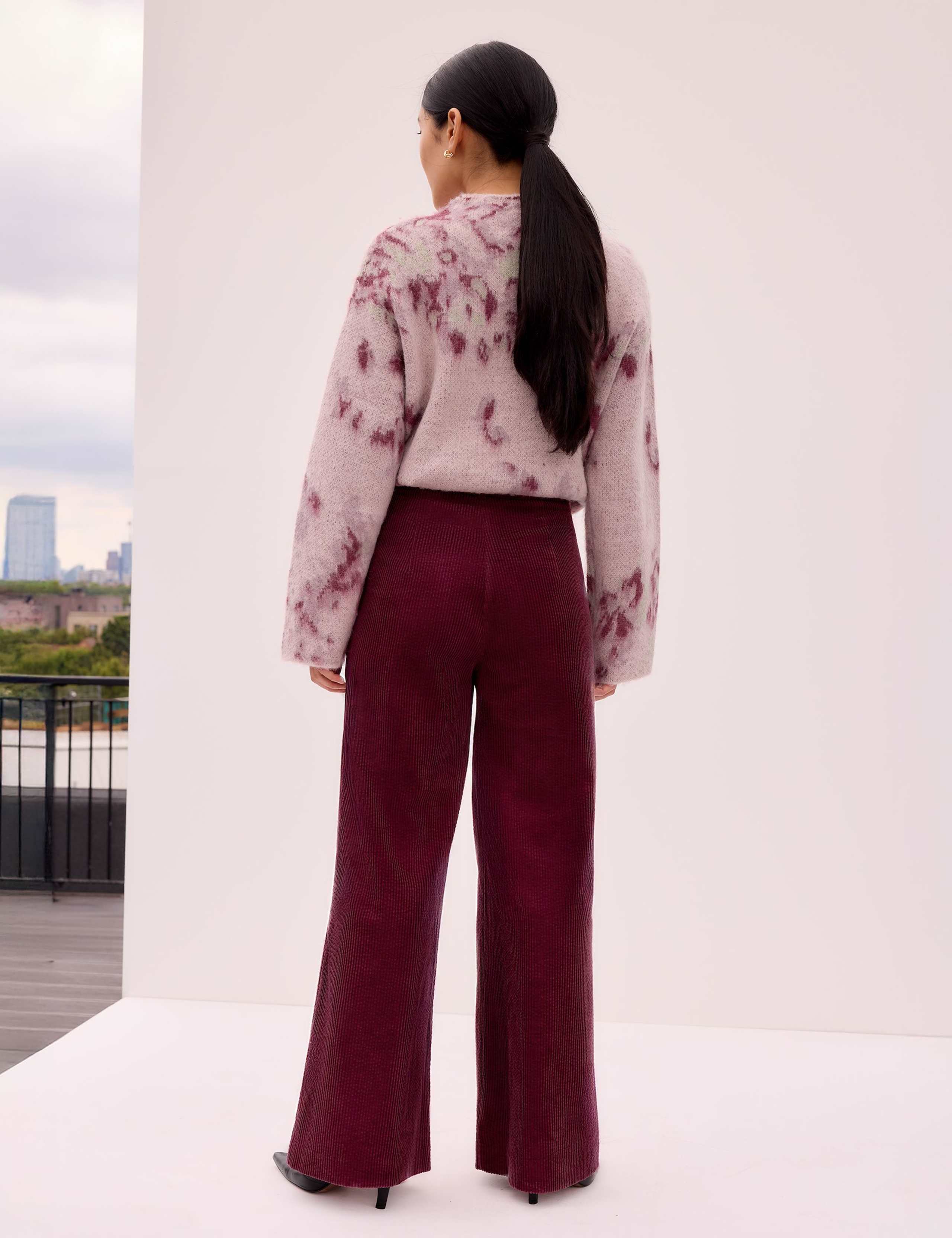 Pure Cotton Cord Wide Leg Trousers 3 of 3