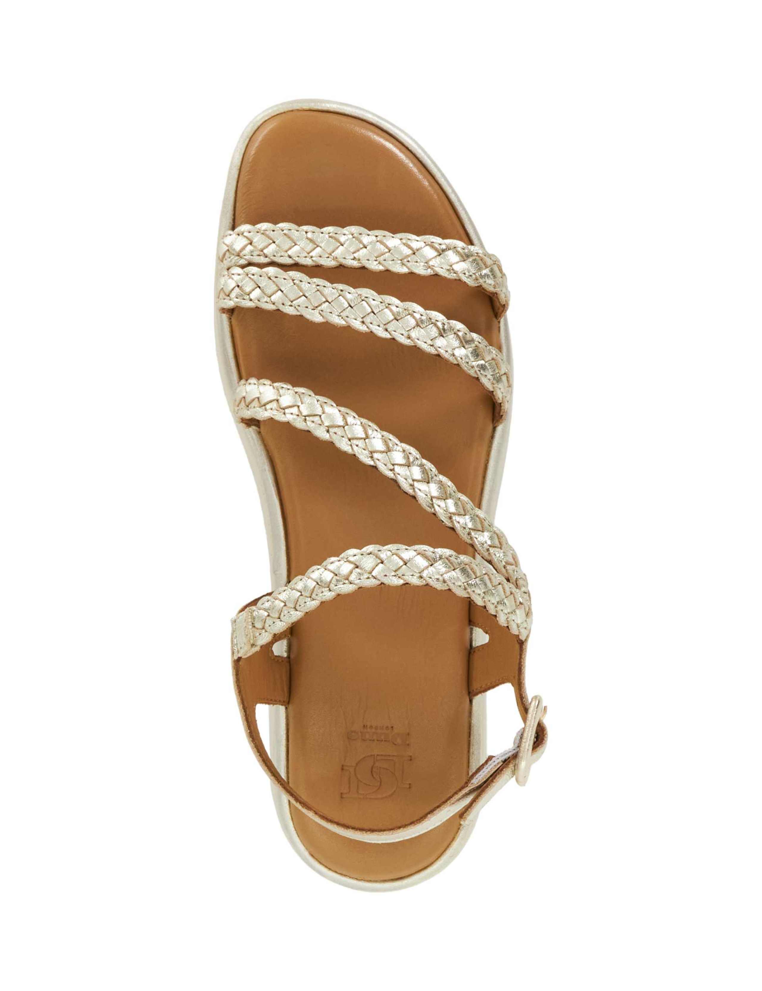 Leather Woven Strappy Flatform Sandals 2 of 5
