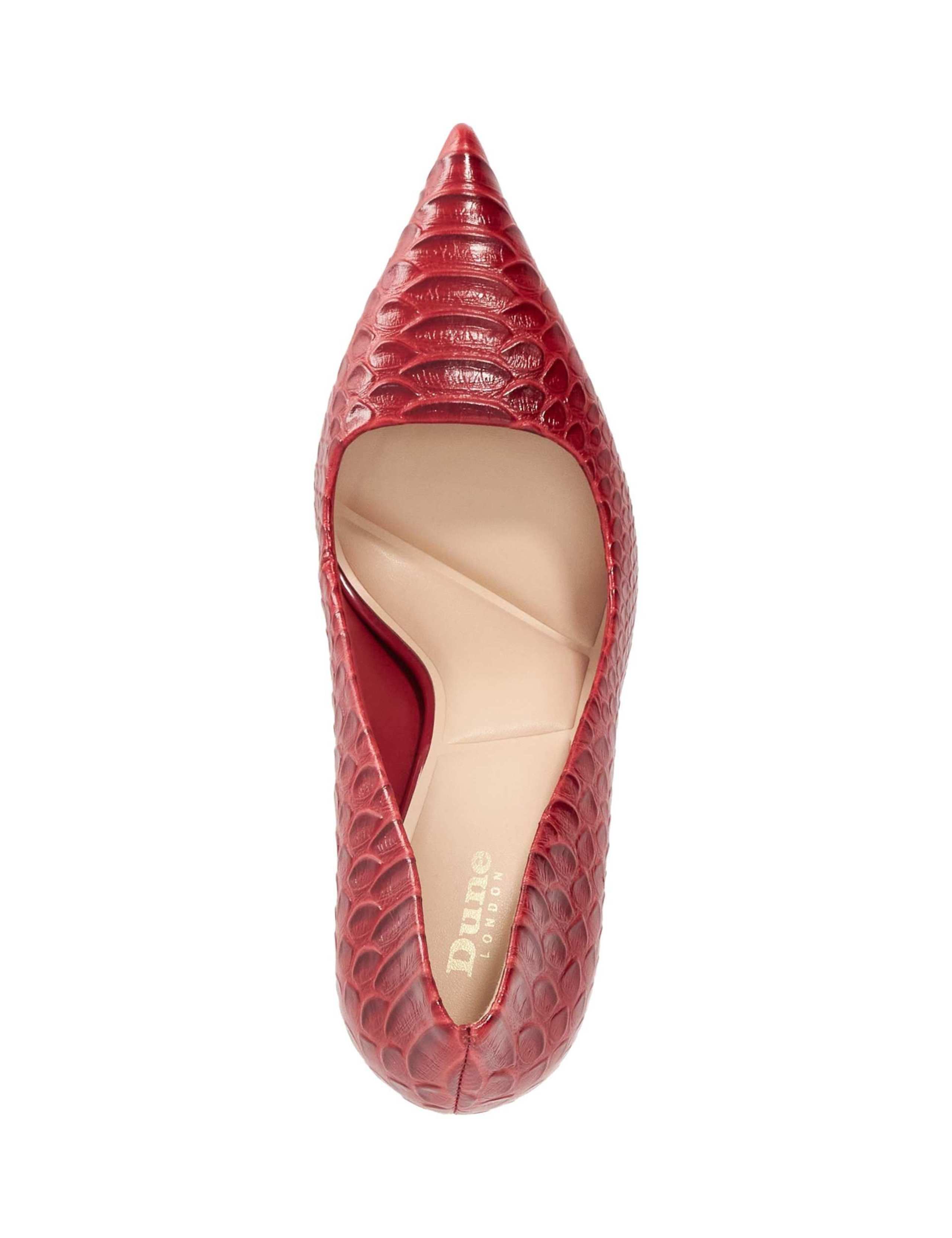 Leather Croc Stiletto Heel Court Shoes 4 of 5