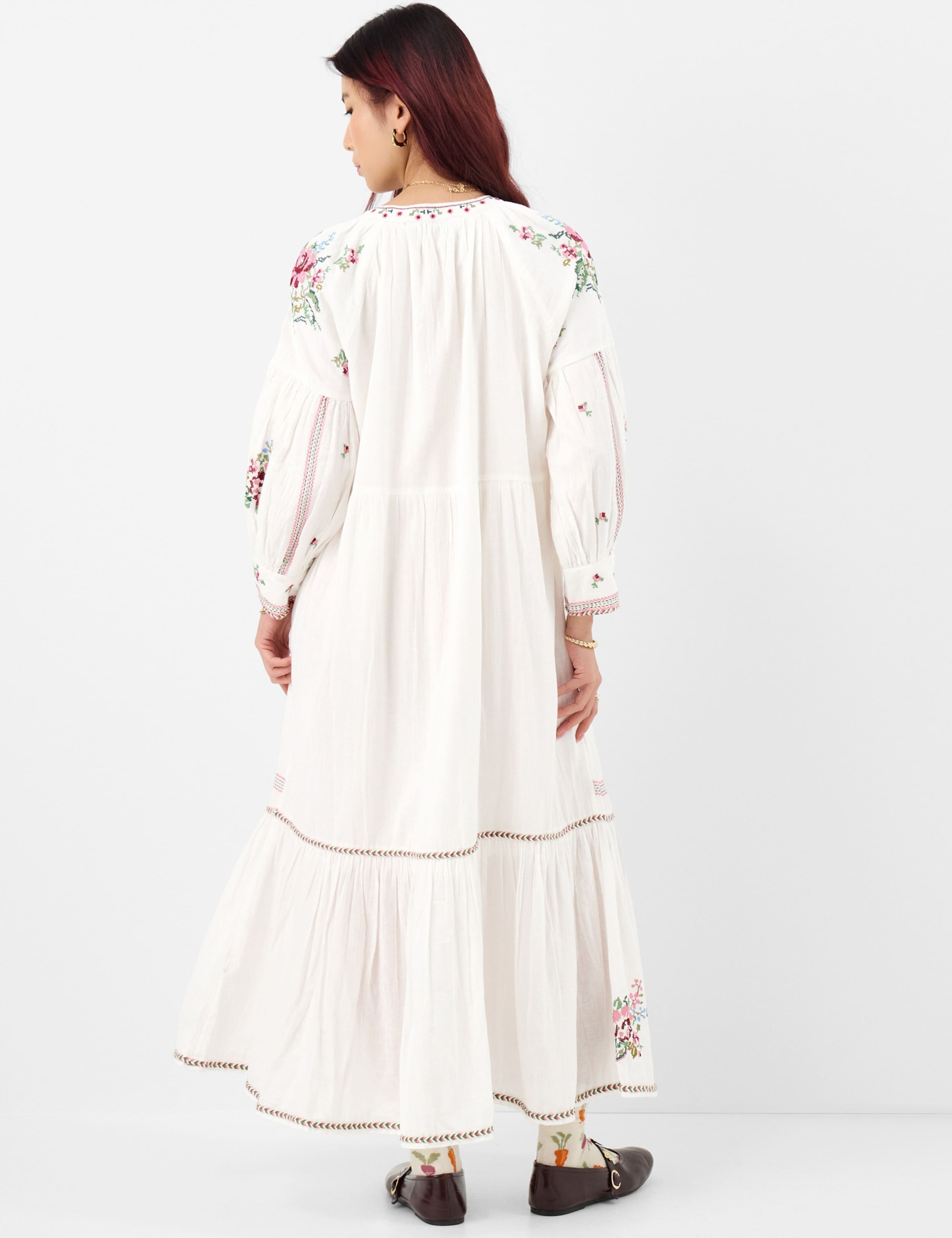 Pure Cotton Embroidered Maxi Beach Dress 4 of 4