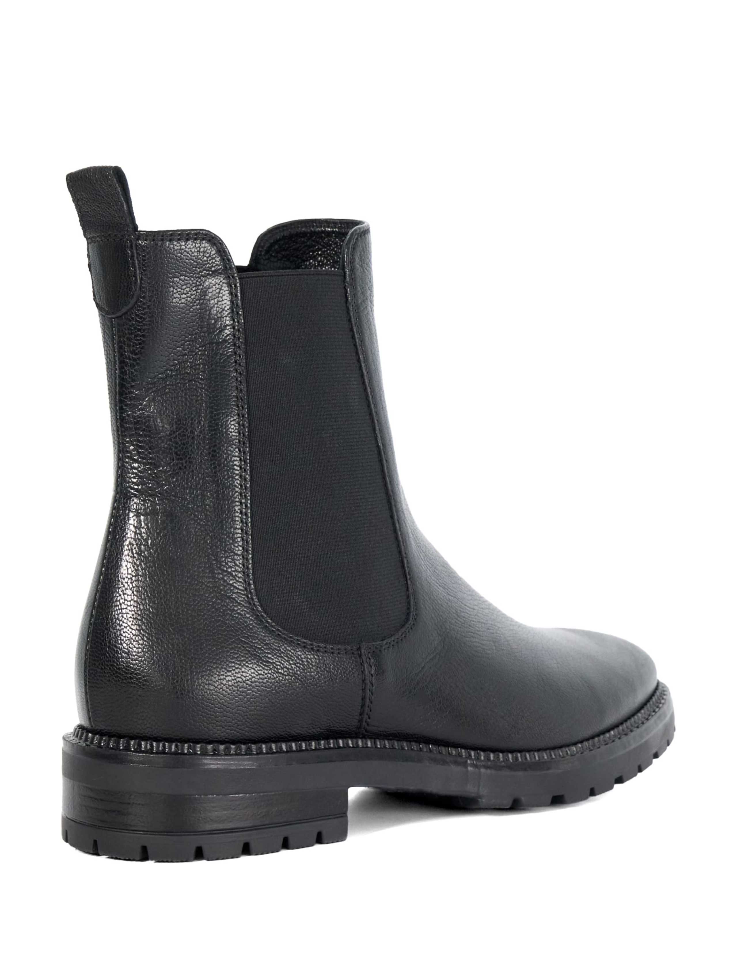Leather Chelsea Block Heel Boots 4 of 6