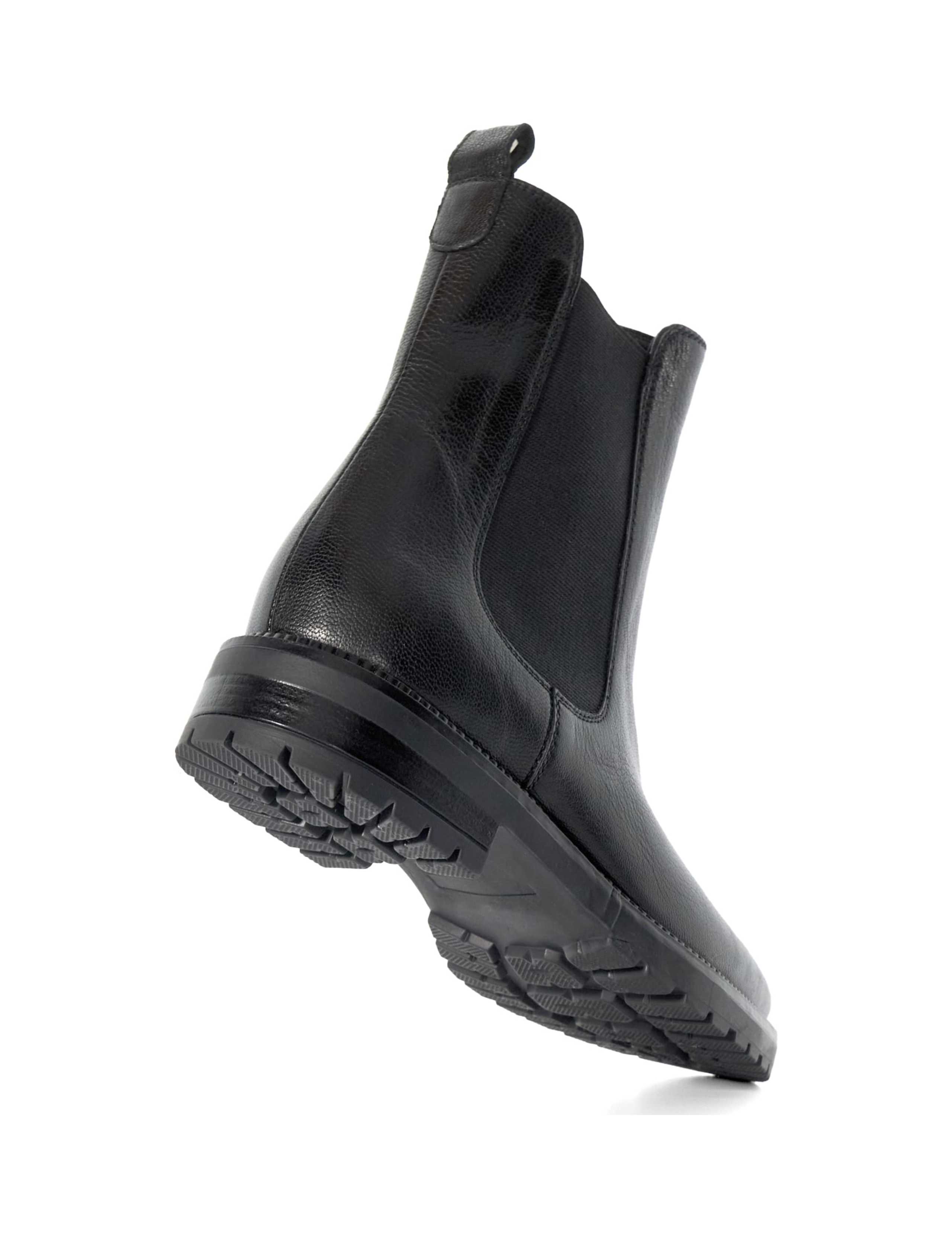 Leather Chelsea Block Heel Boots 5 of 6