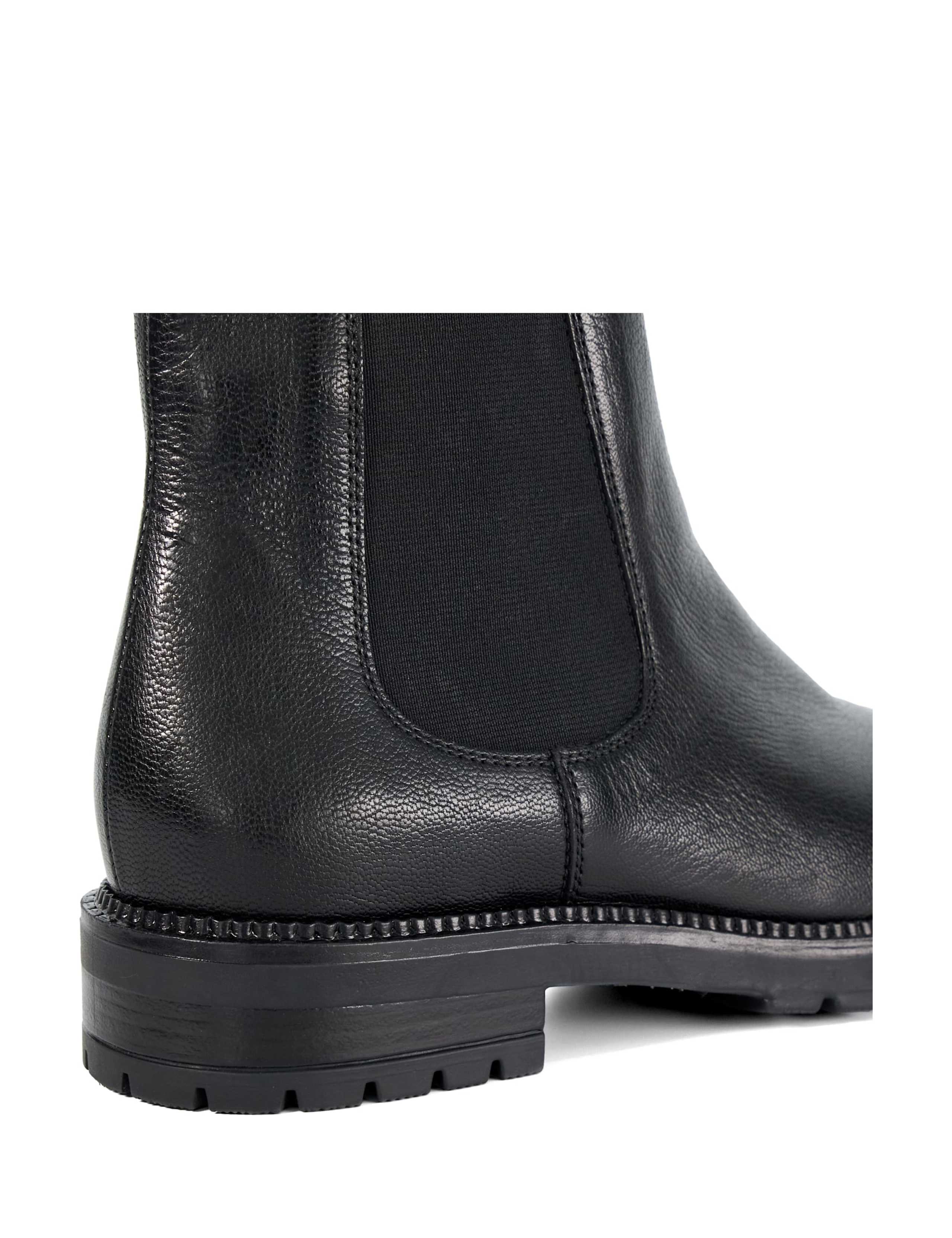 Leather Chelsea Block Heel Boots 6 of 6