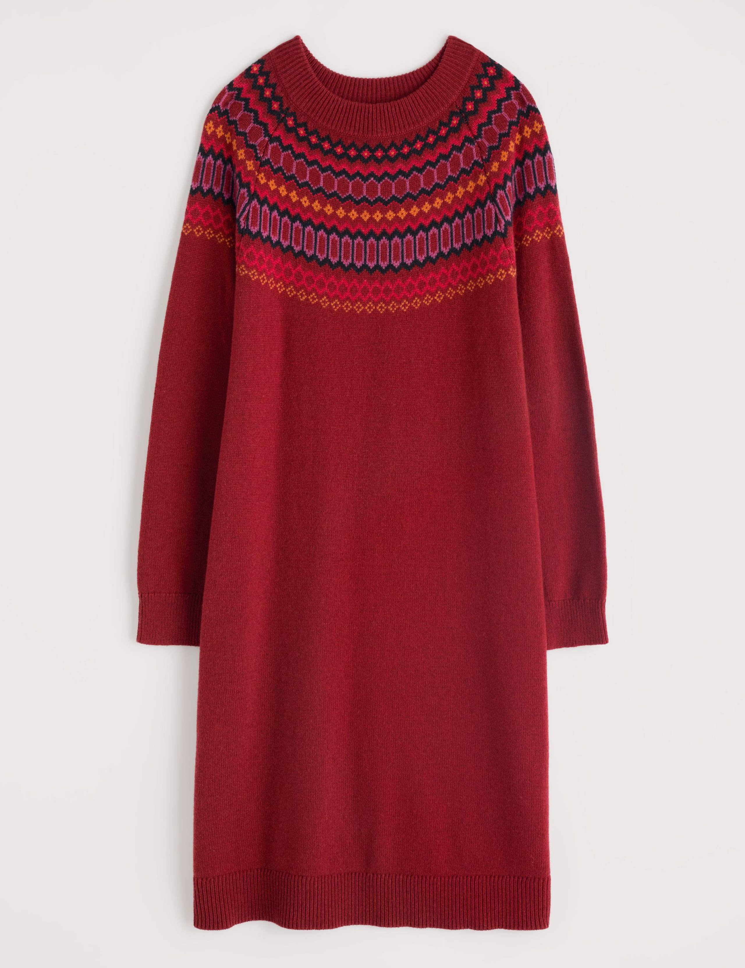 Cotton Blend Jumper Dress with Merino Wool 2 of 5
