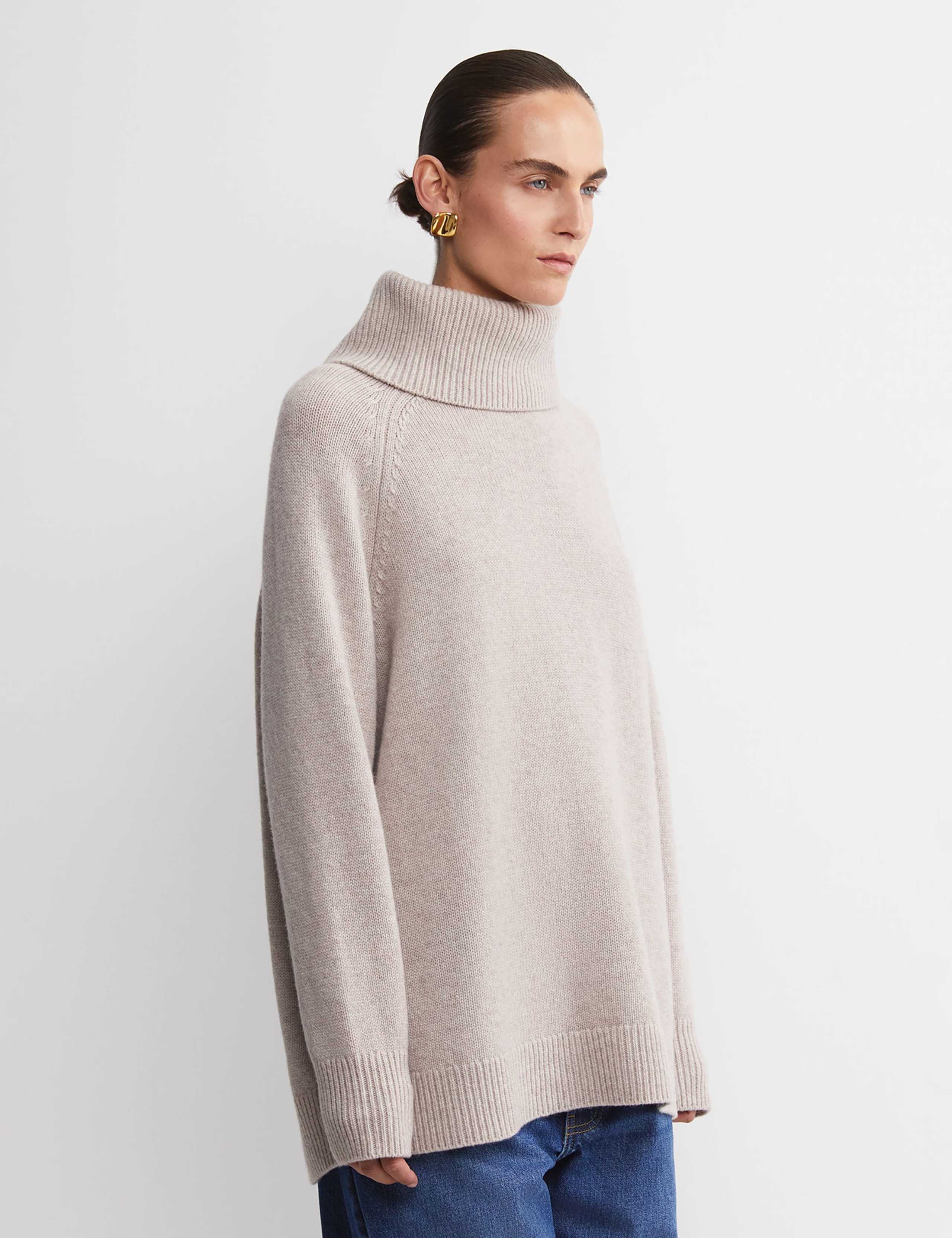 Pure Wool Roll Neck Relaxed Jumper 3 of 6