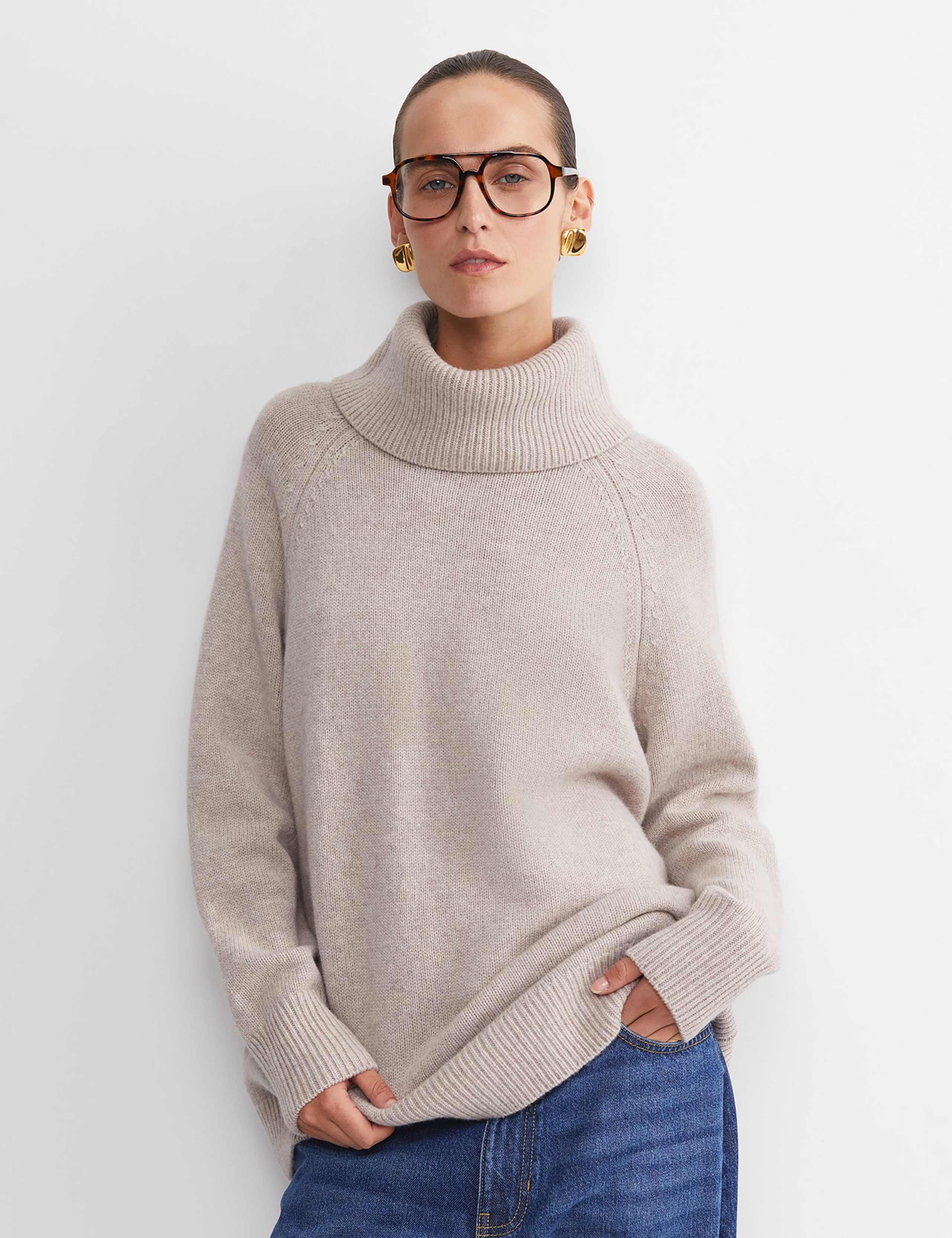 Pure Wool Roll Neck Relaxed Jumper 4 of 6