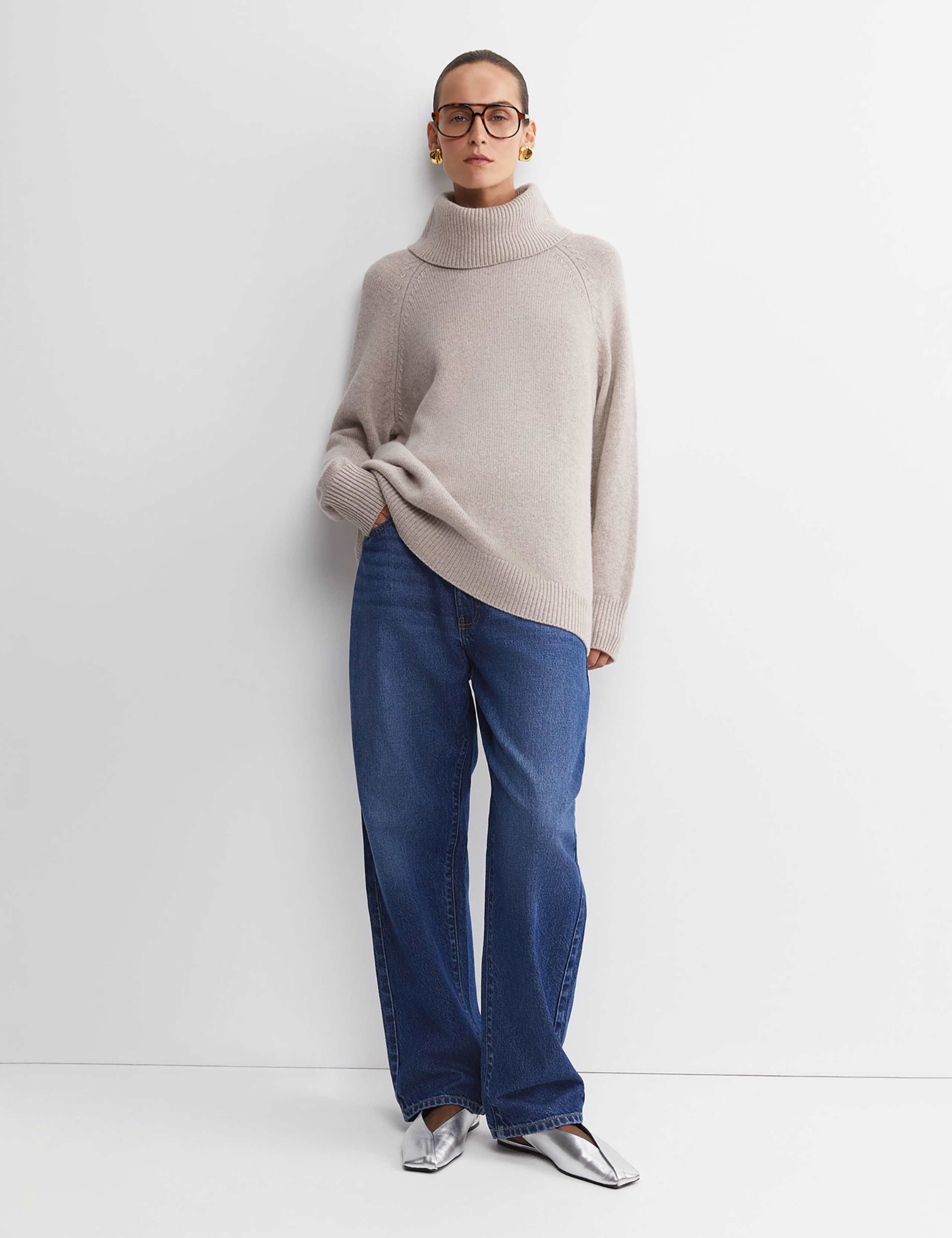 Pure Wool Roll Neck Relaxed Jumper 6 of 6