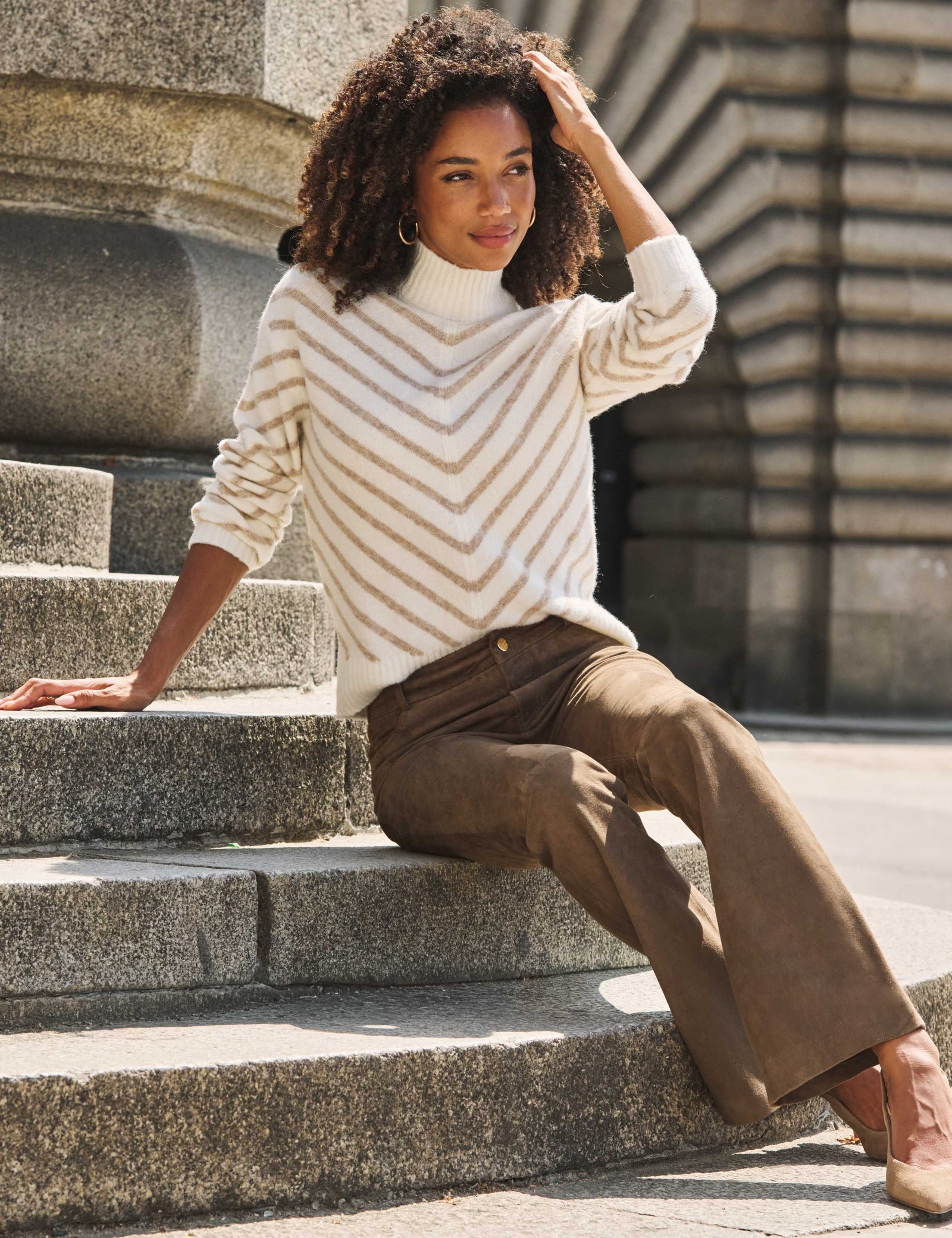 Striped Roll Neck Relaxed Jumper 3 of 6