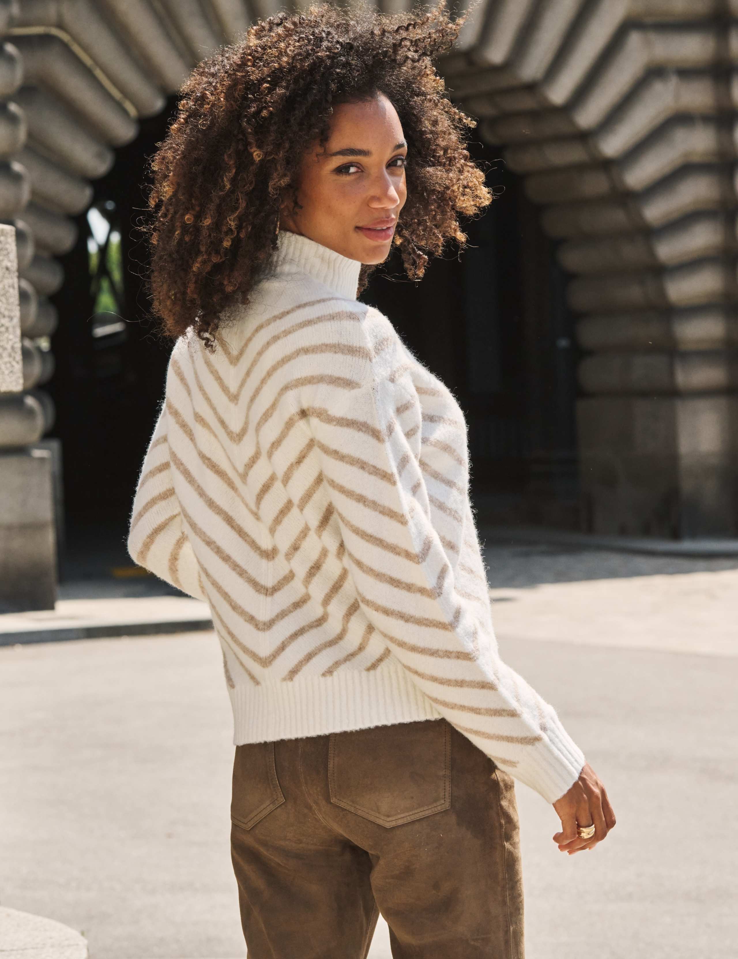 Striped Roll Neck Relaxed Jumper 6 of 6
