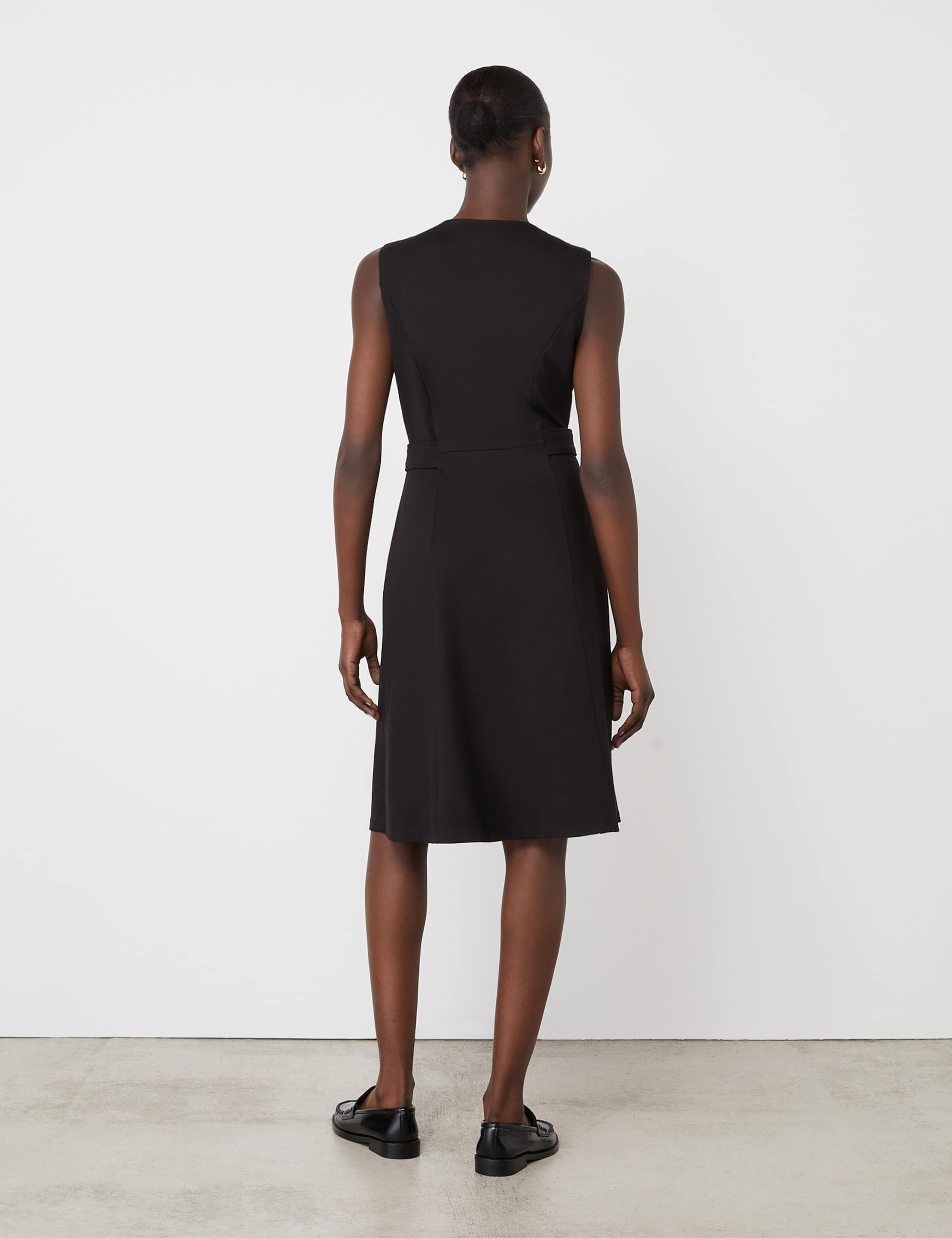 Ponte Jersey Pinafore Knee Length Dress 2 of 5