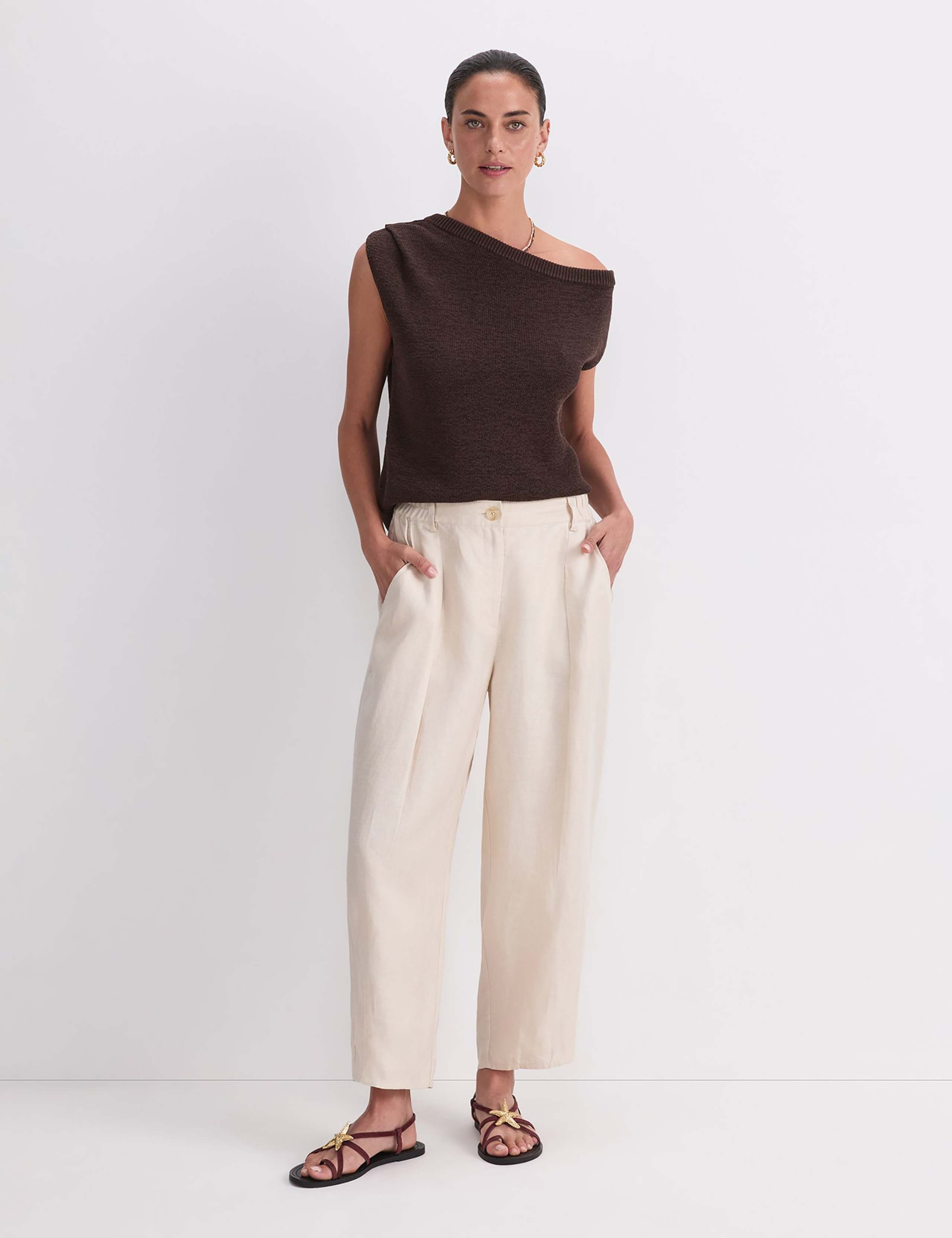 Pure Linen Straight Leg Chinos 2 of 6