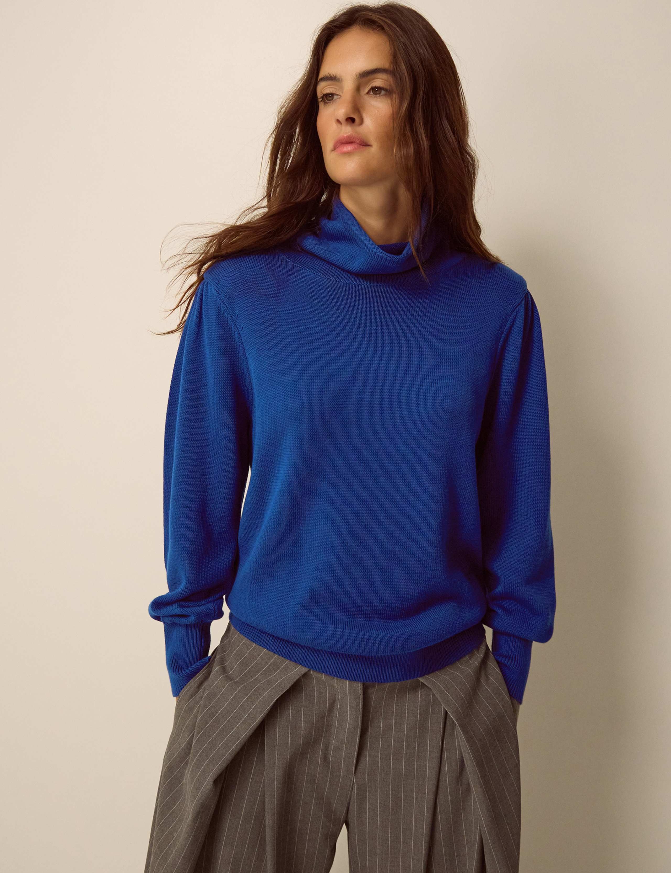 Cotton Rich Funnel Neck Jumper 1 of 4