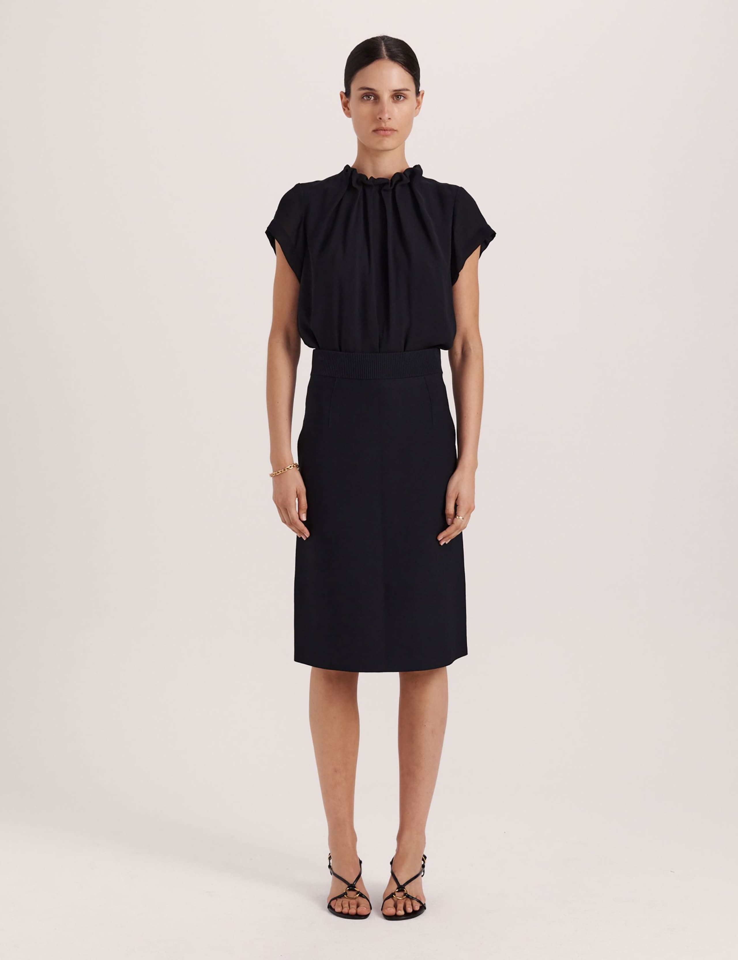 Knitted Knee Length Skirt 4 of 8