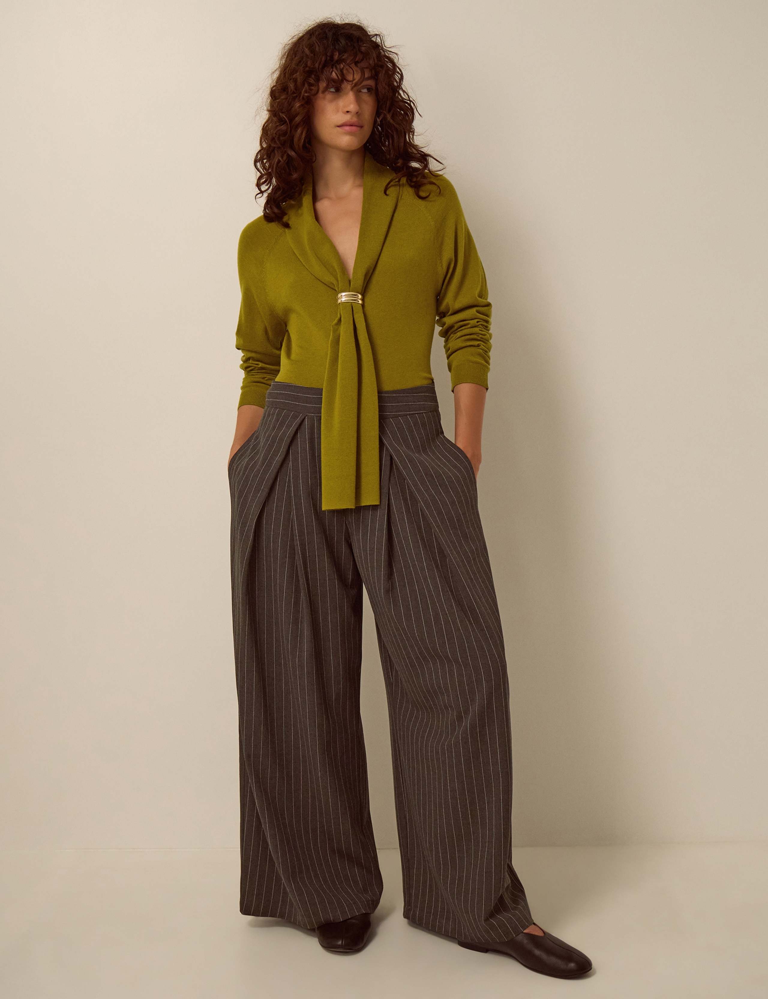 Tie Neck Jumper with Wool 2 of 4