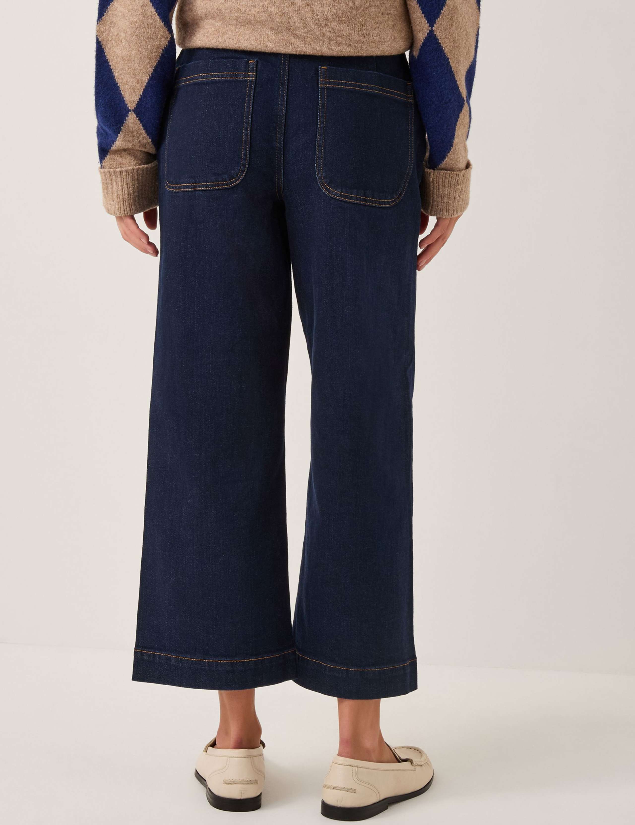 High Waisted Straight Leg Cropped Jeans 2 of 4