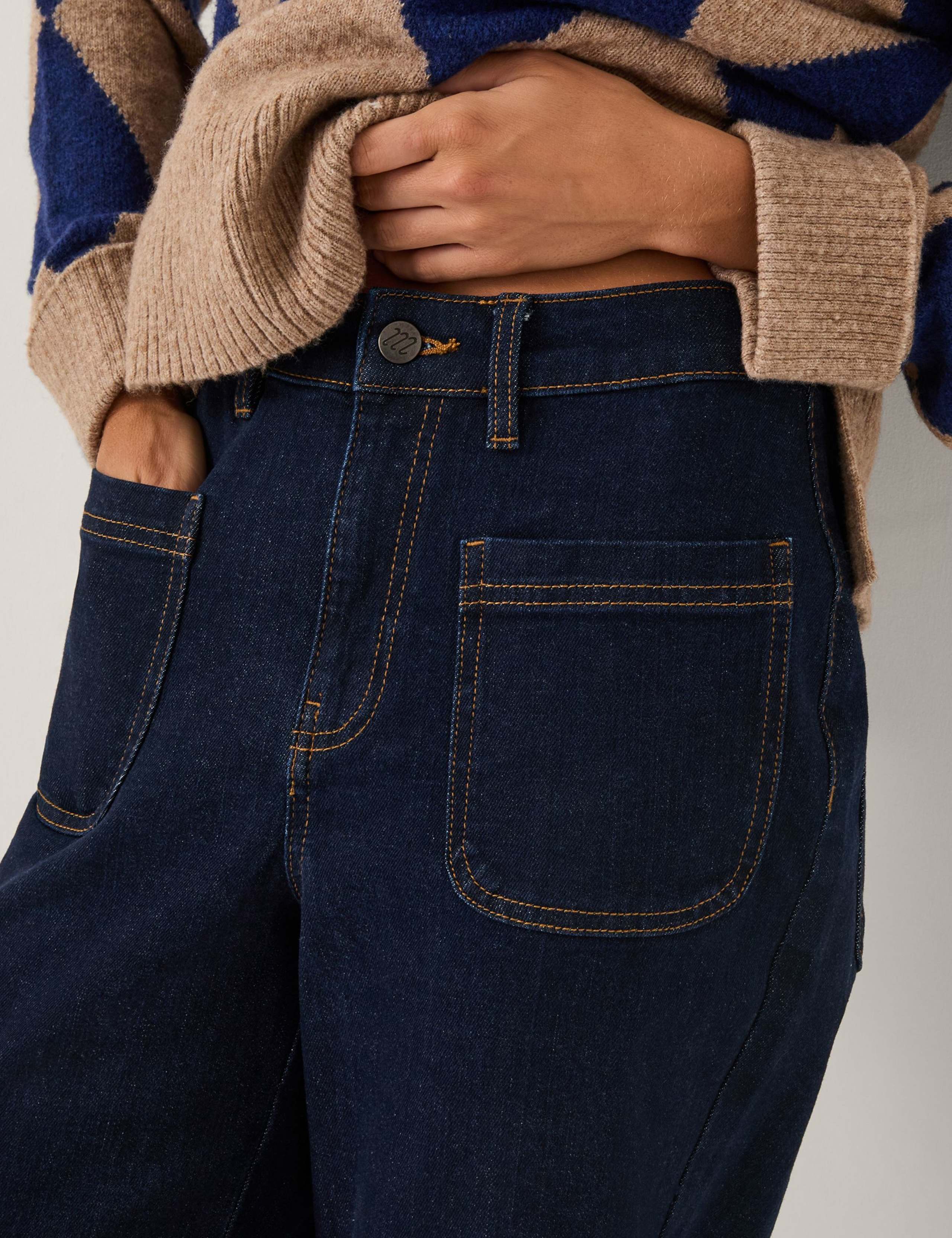 High Waisted Straight Leg Cropped Jeans 4 of 4