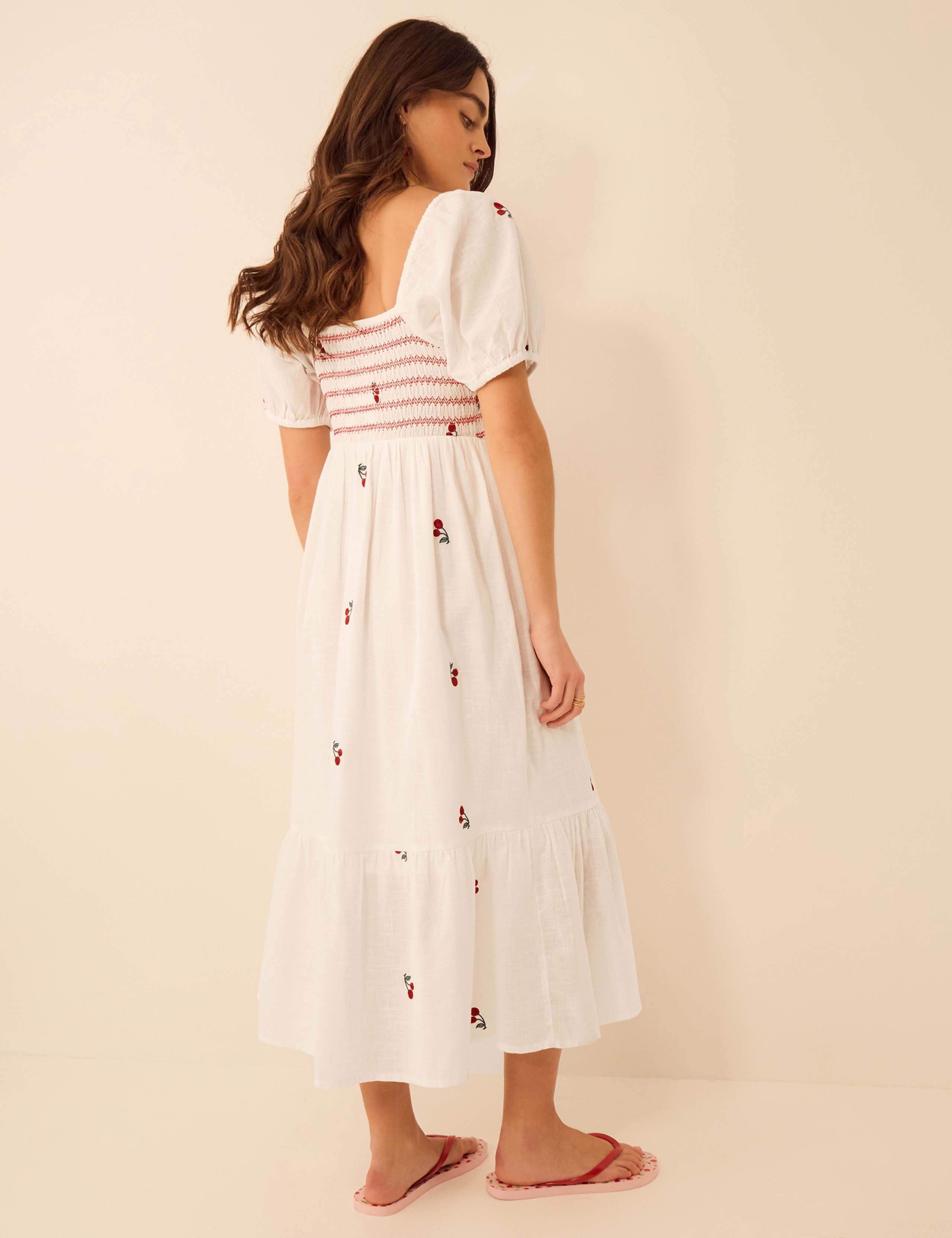 Pure Cotton Embroidered Midaxi Beach Dress 3 of 5