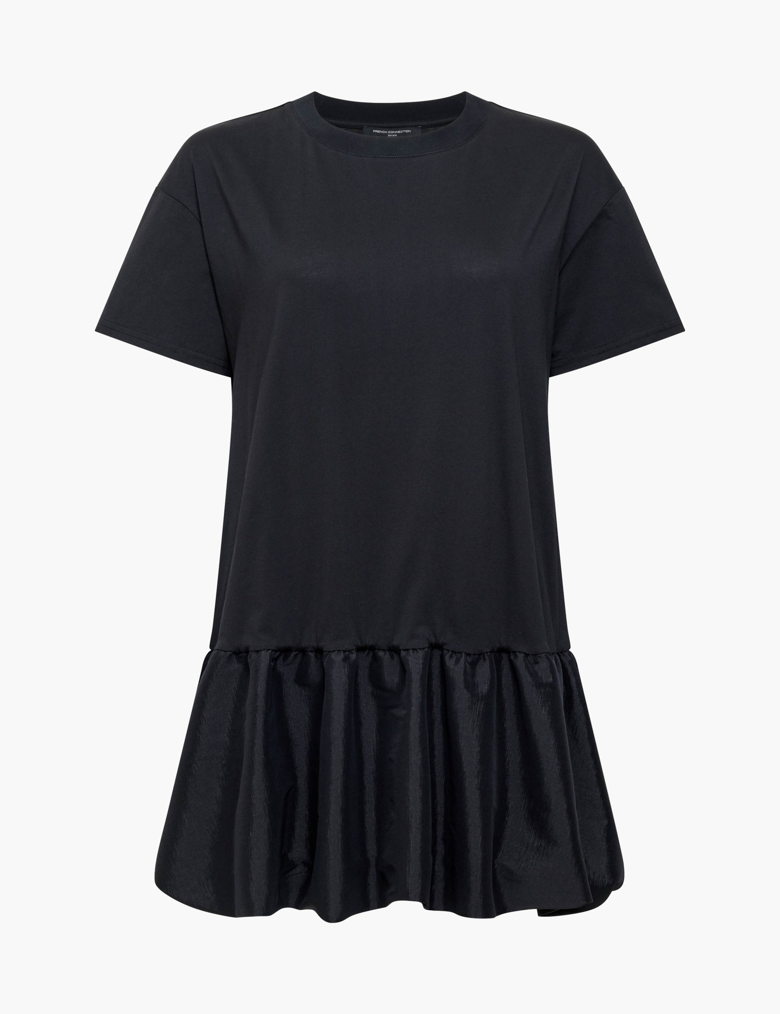 Cotton Blend Bubble Hem Mini T-Shirt Dress 2 of 6