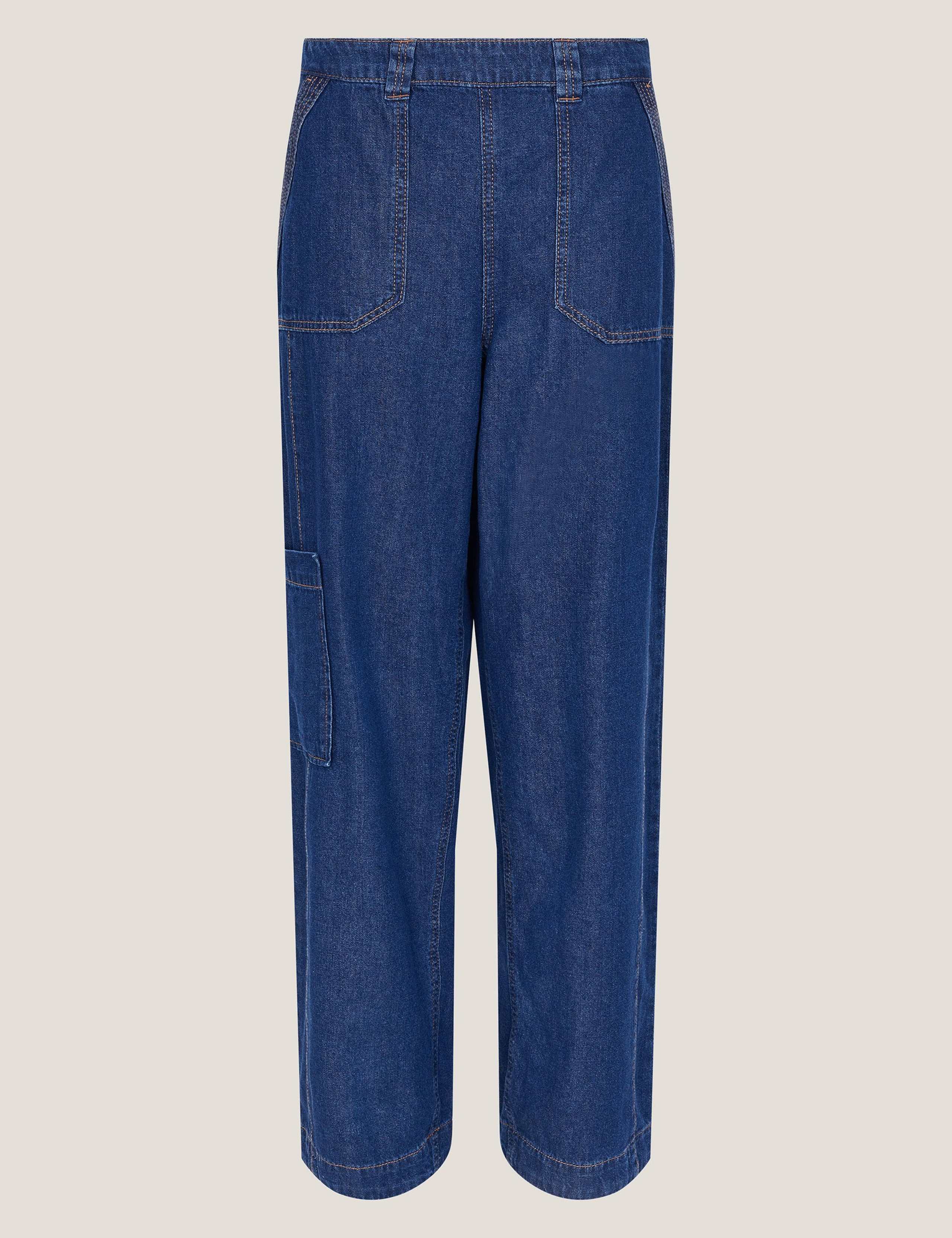 Elasticated High Waisted Straight Leg Jeans 2 of 5