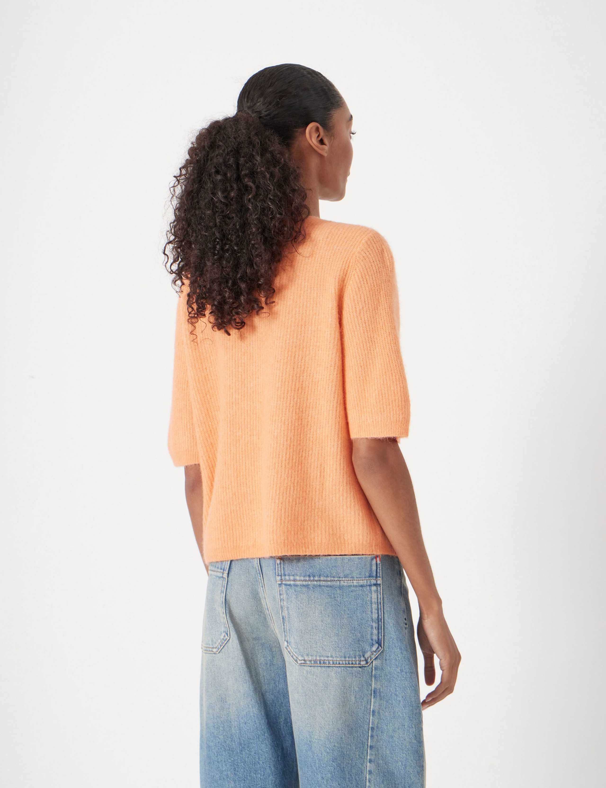 Crew Neck Ribbed Cardigan 4 of 5