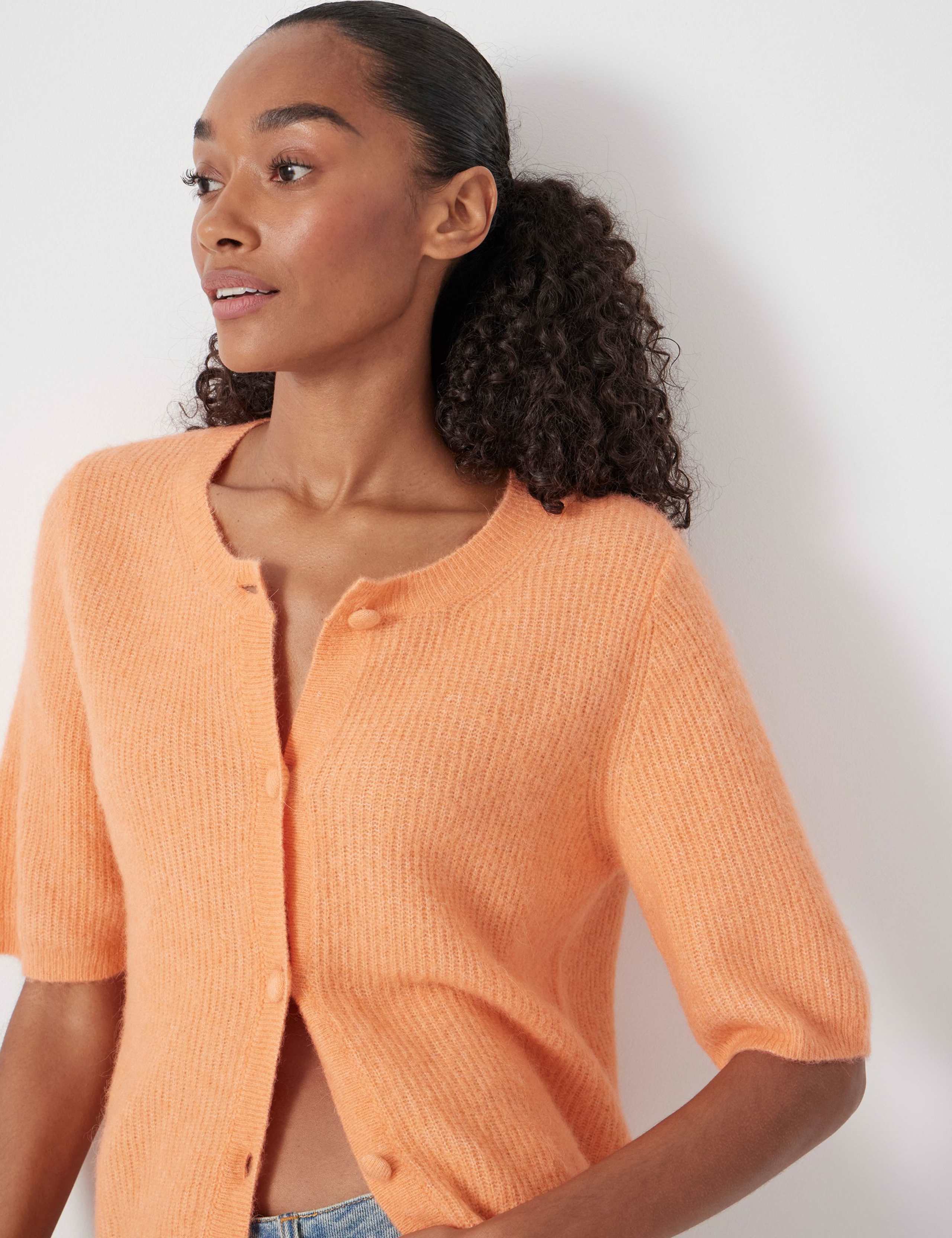 Crew Neck Ribbed Cardigan 5 of 5
