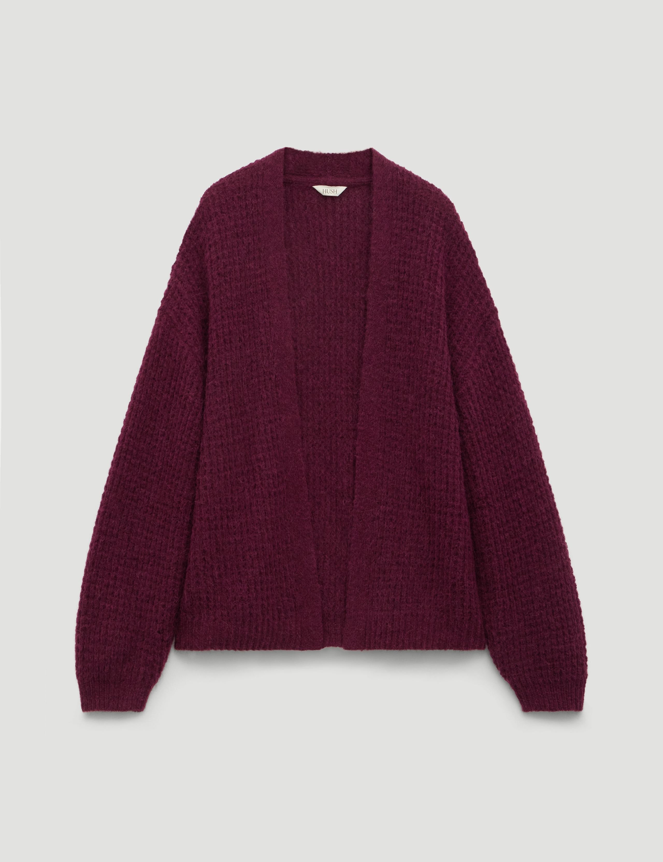 Wool Blend Textured Relaxed Cardigan 2 of 7