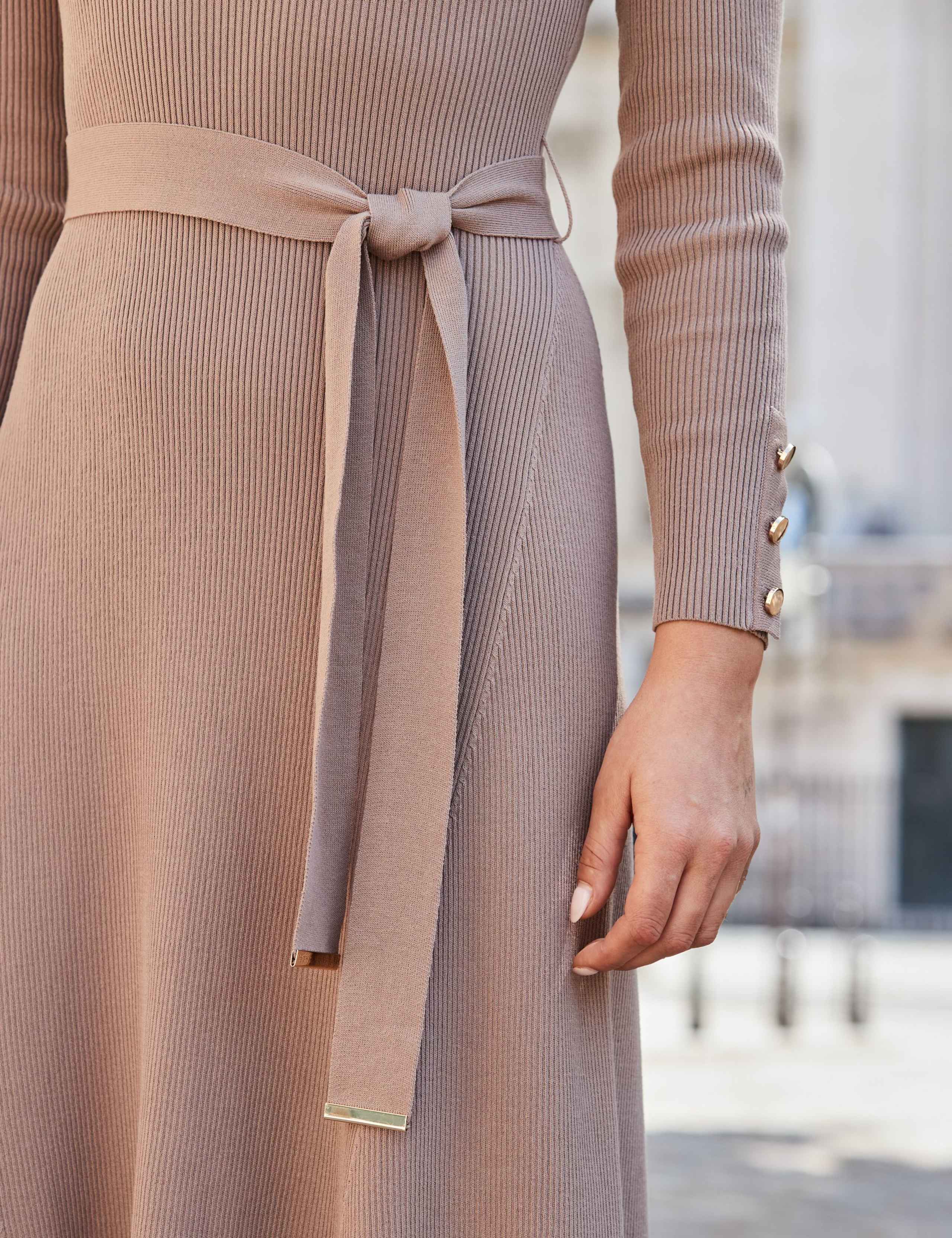 Ribbed Midi Skater Dress 7 of 9