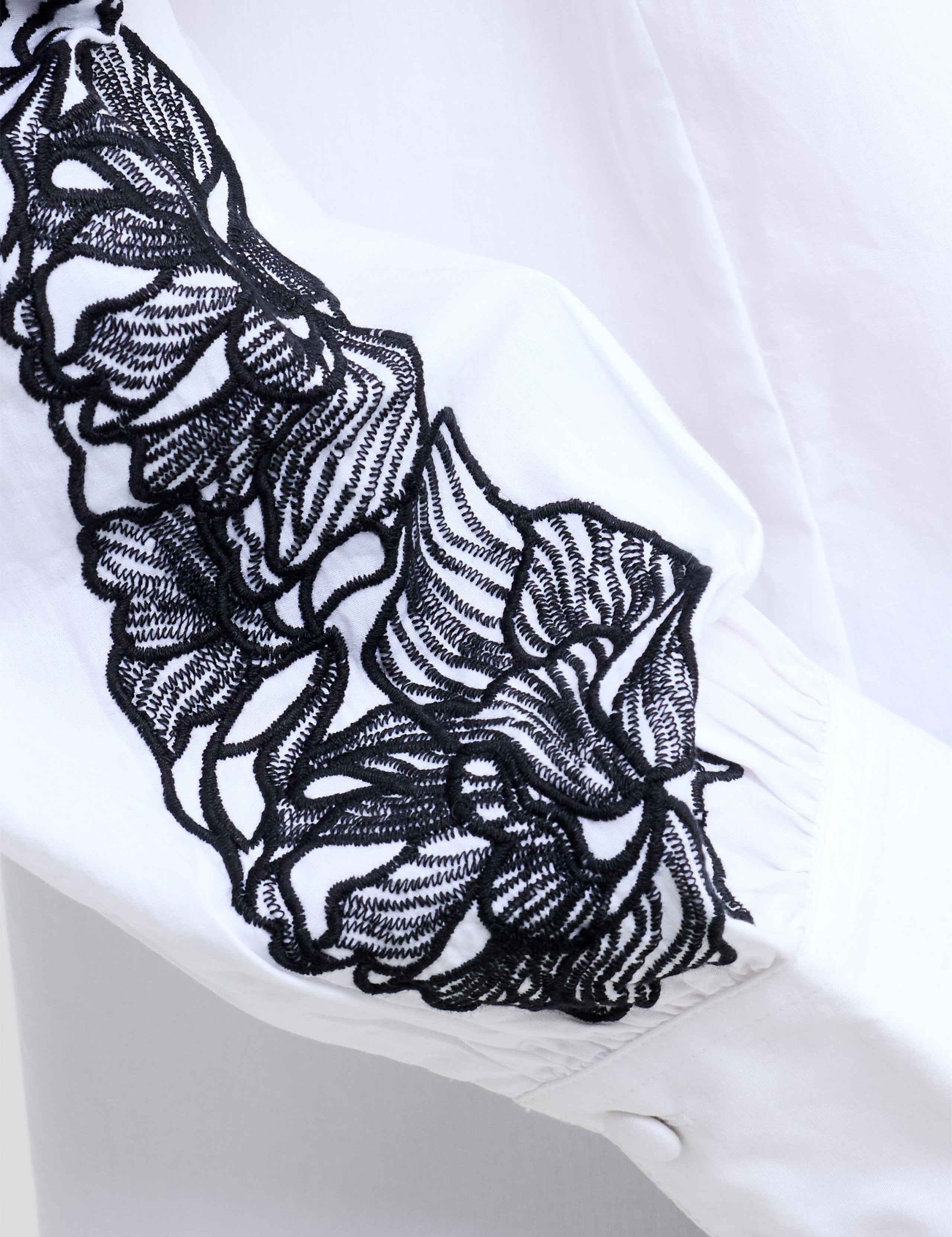 Pure Cotton Embroidered Collared Shirt 7 of 7