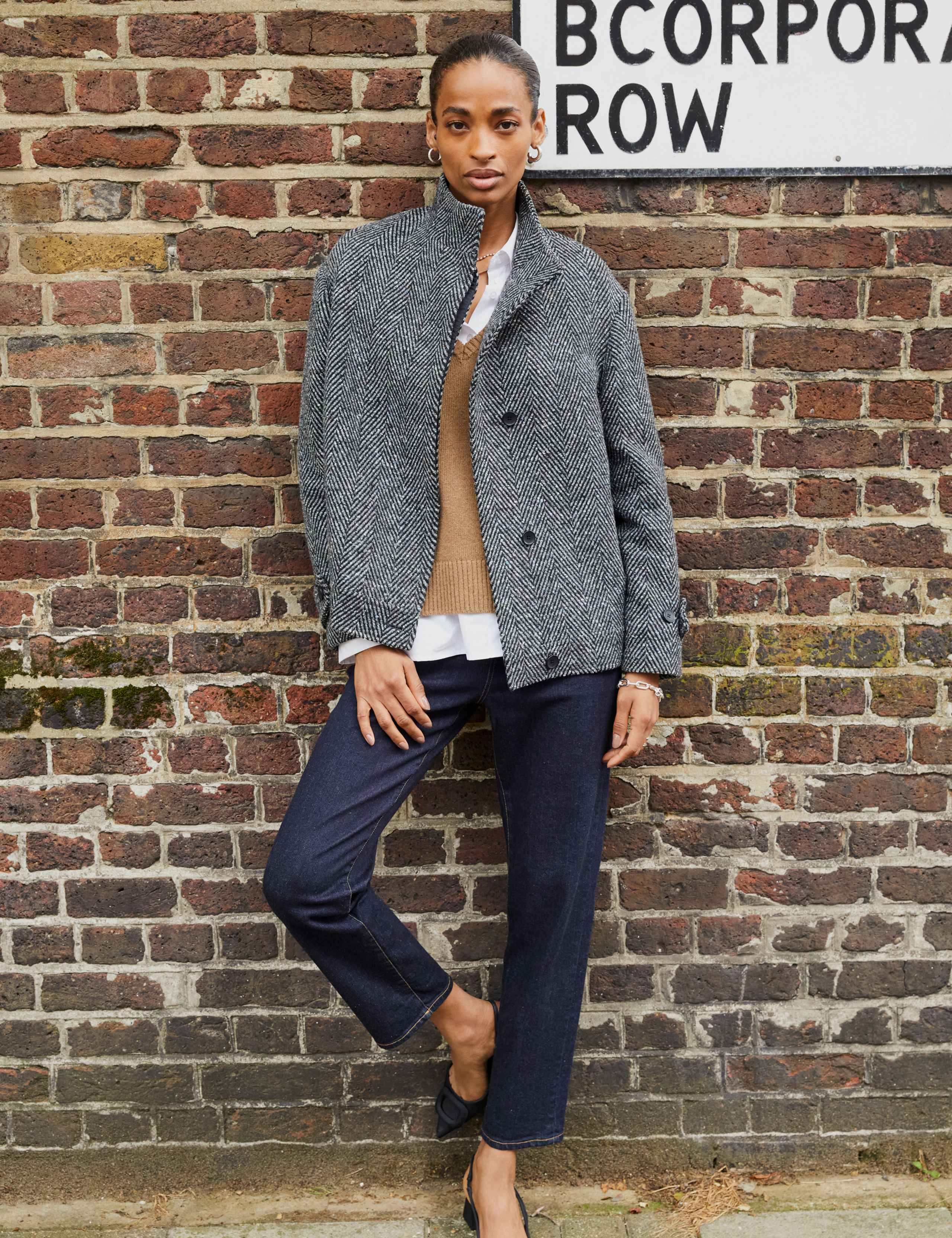 ジャケット・アウター A.P.C. Ivan Herringbone Wool-Blend Coat Wool Blend Herringbone Short Coat | BAUKJEN | M&S
