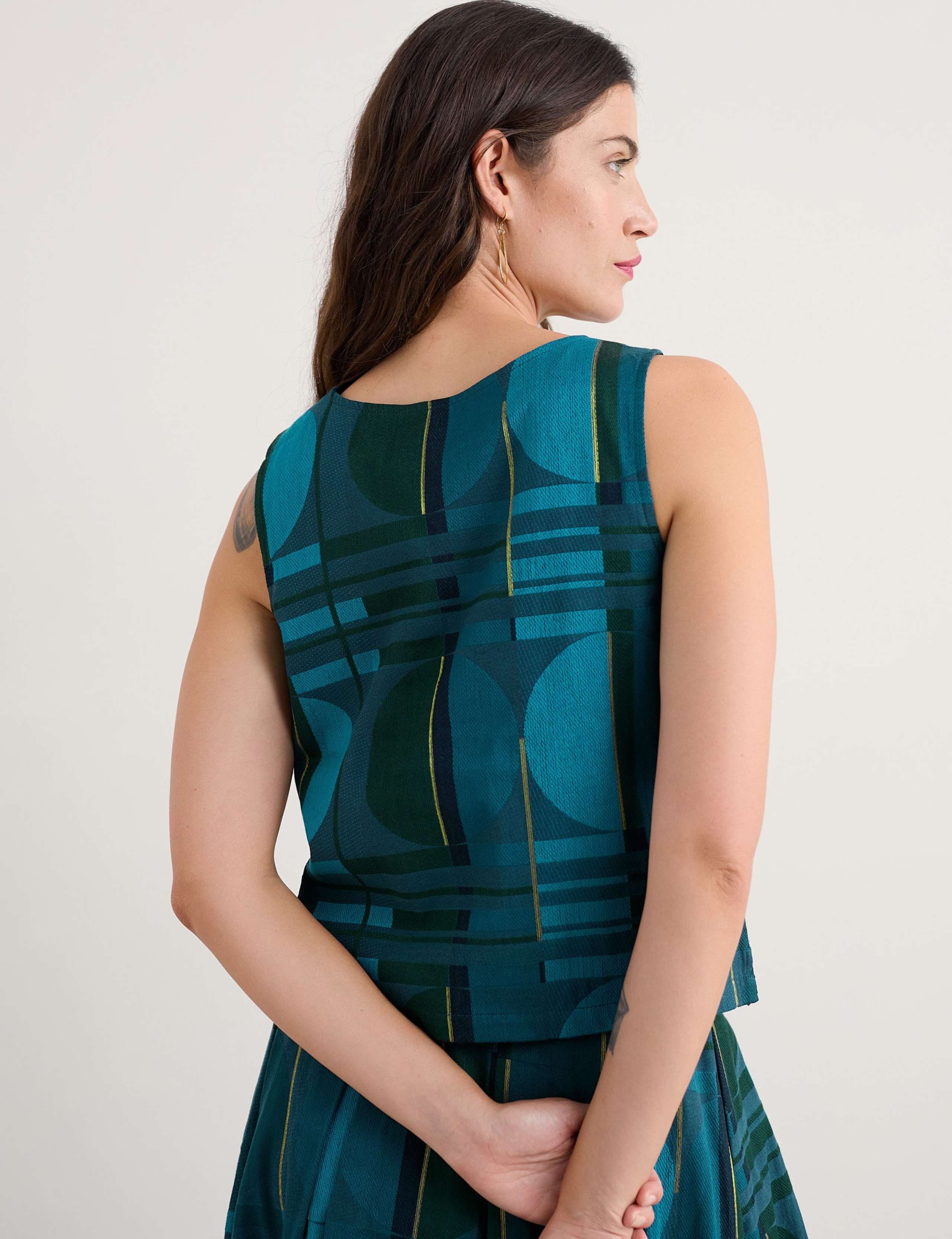 Cotton Blend Geometric Top 3 of 5