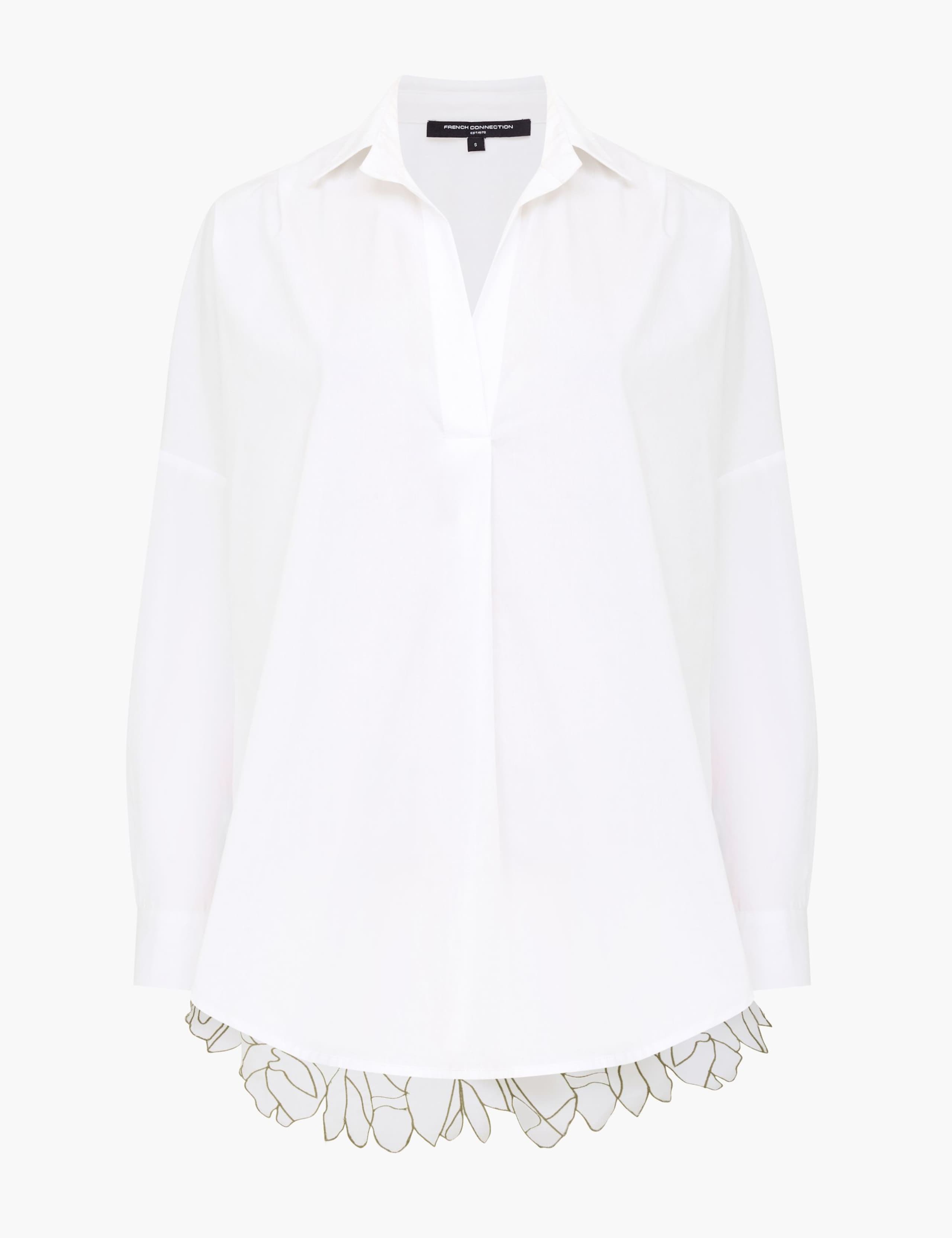 Pure Cotton Embroidered Cut Out Back Shirt 2 of 6