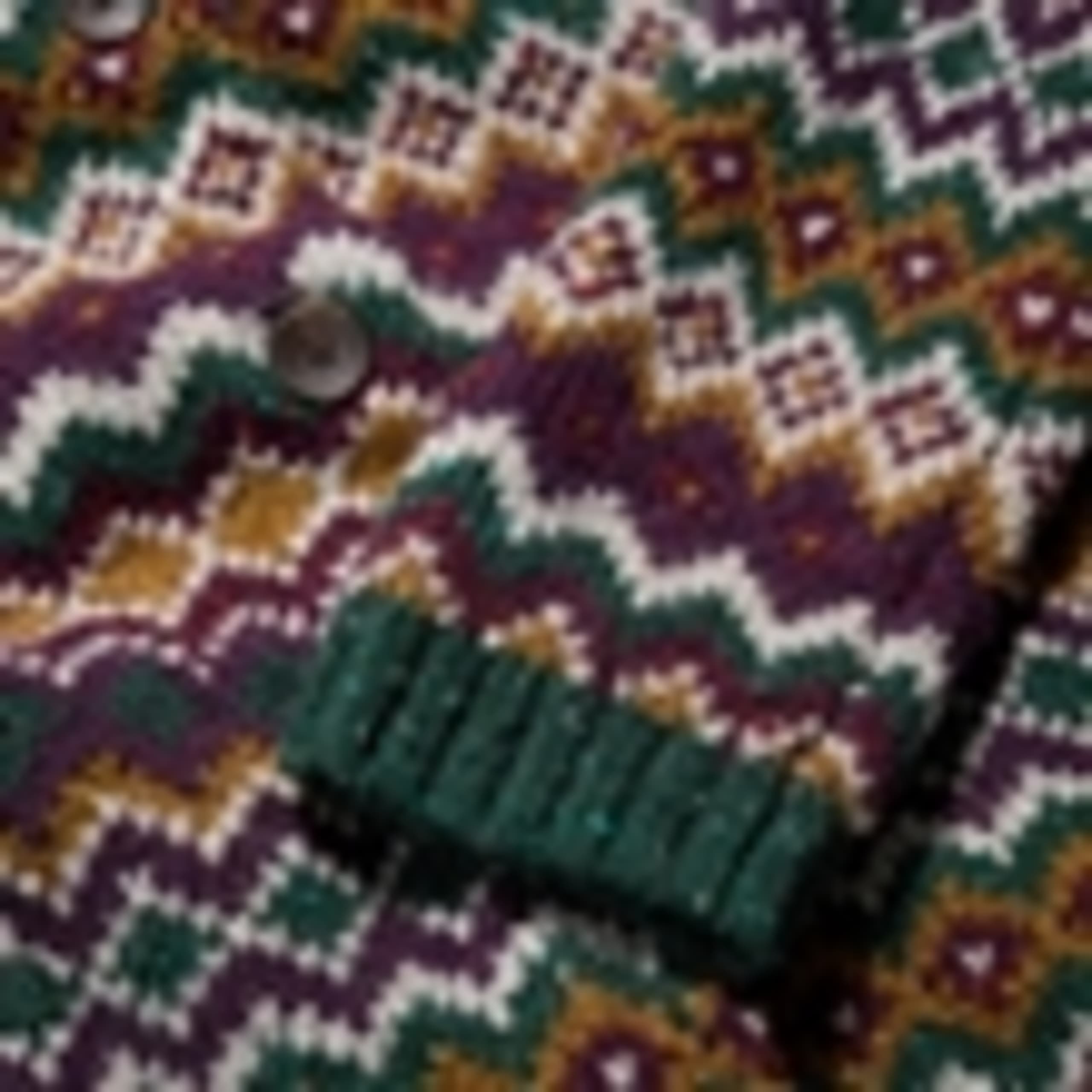 Merino Wool Rich Fair Isle Cardigan 5 of 5