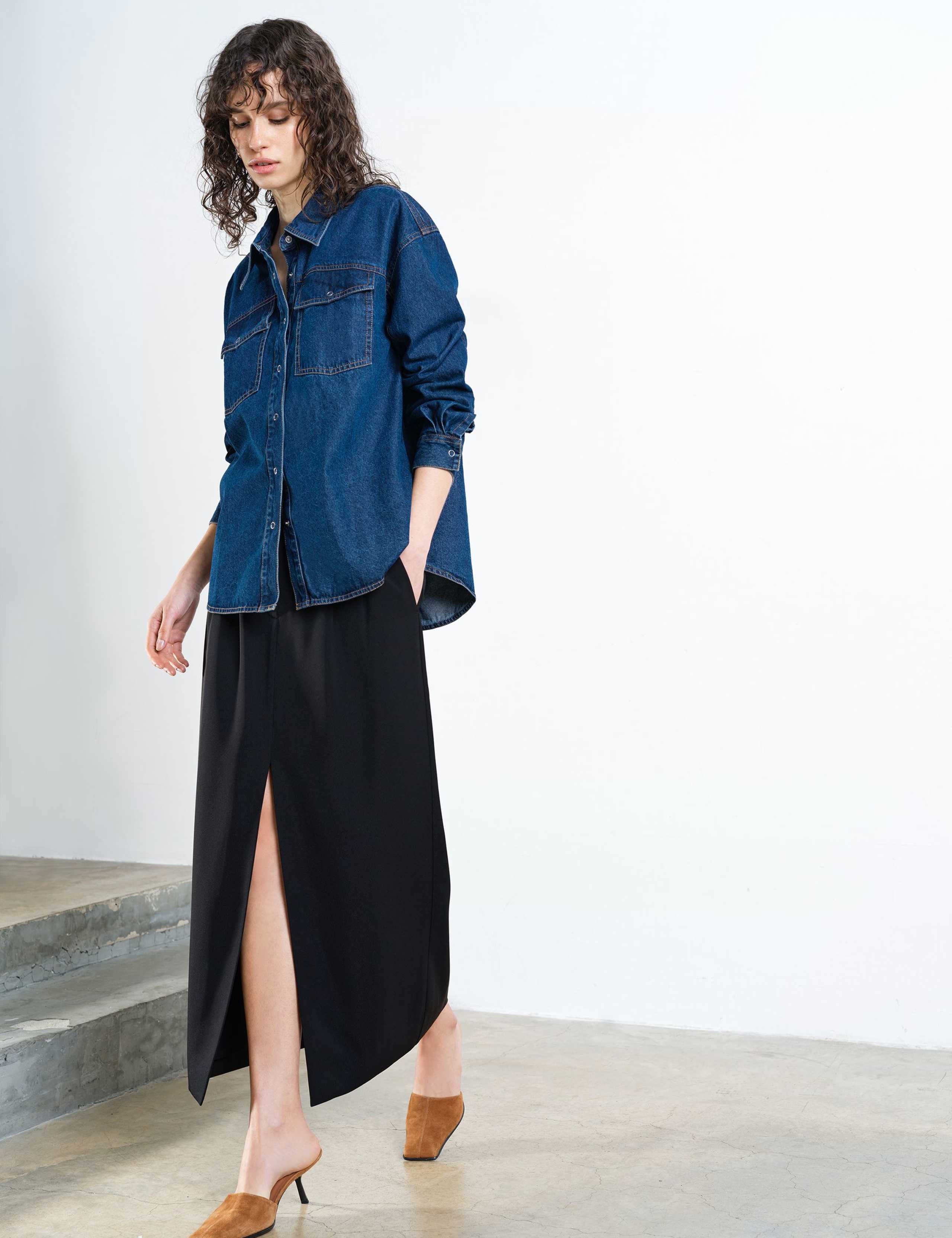 Denim Collared Pocket Detail Shirt 3 of 6