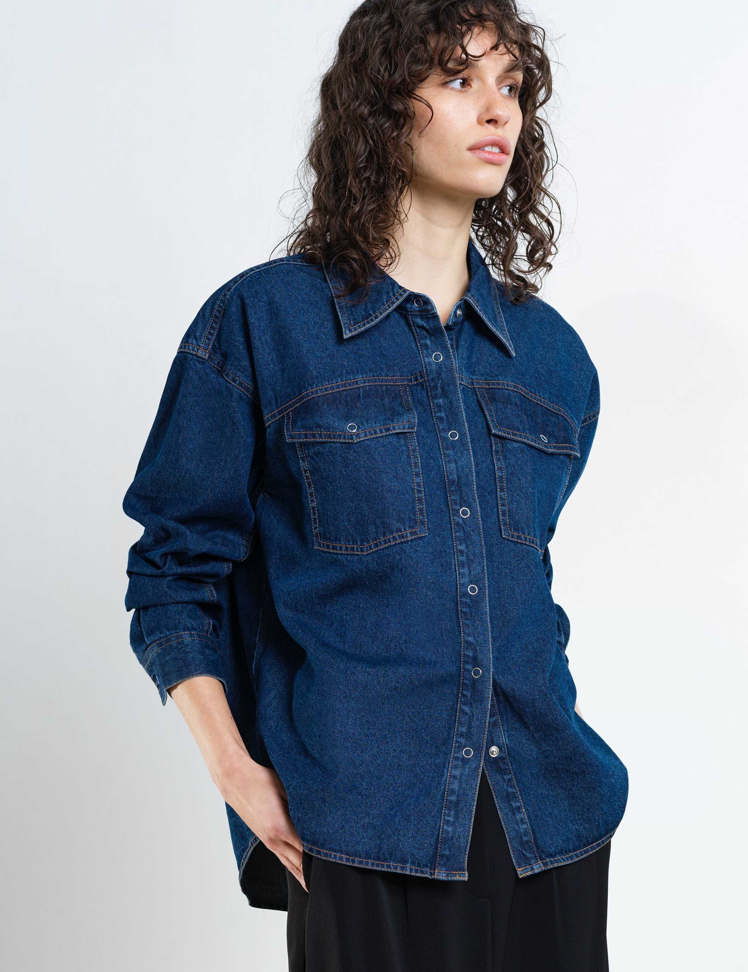 Denim Collared Pocket Detail Shirt 5 of 6